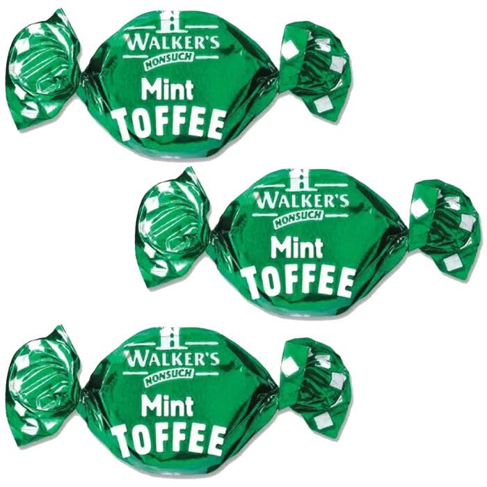 Premium Walkers' Nonsuch Mint Toffee - Whole Milk British Candy with Natural Mint Flavor | Authentic UK Import | Traditional English Sweets | 5.29 Oz (Pack of 2) | Perfect for Gifts, Tea Time & Dessert Pairing