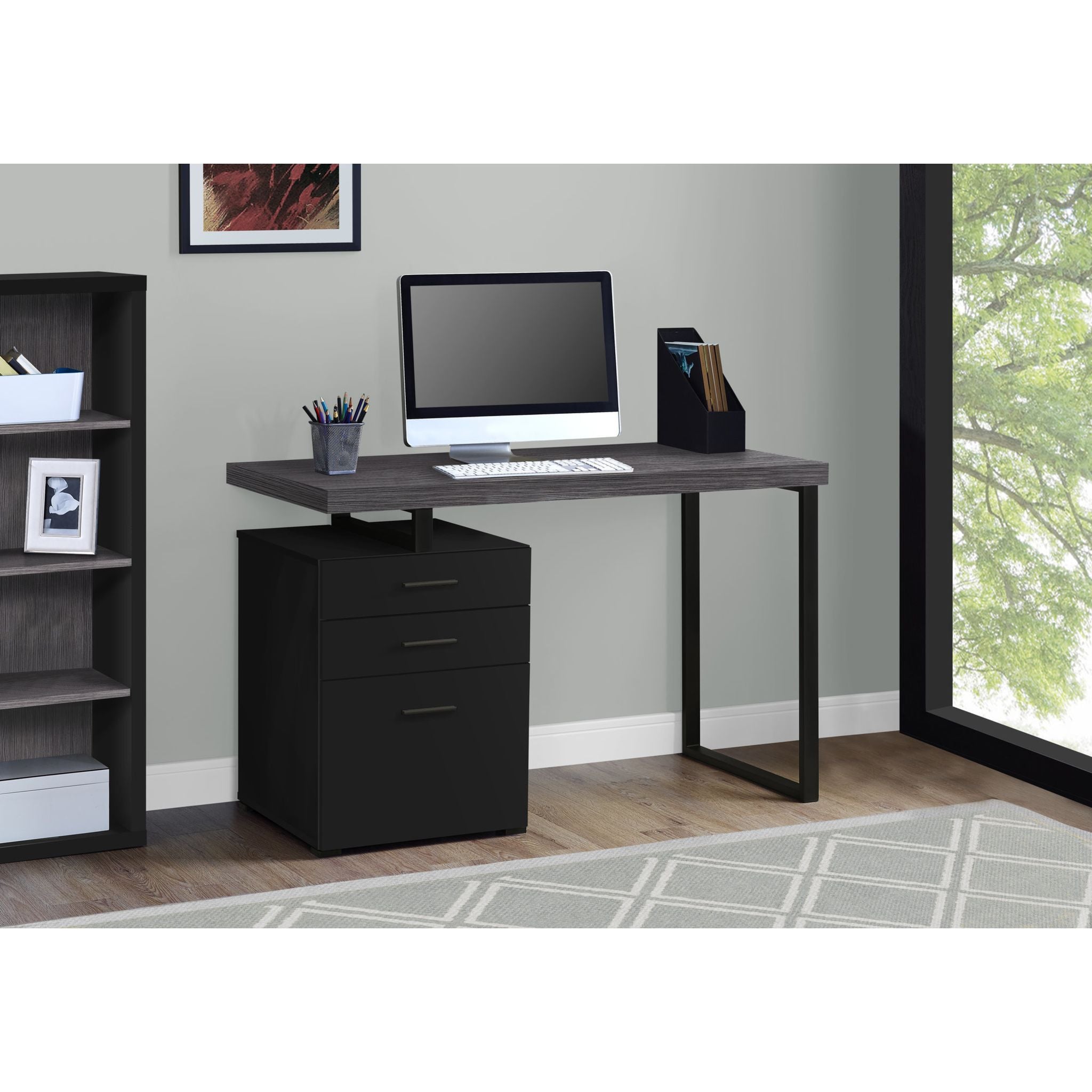 60 Inch Large Computer Desk for Home Office - Modern Writing Workstation with Sturdy Frame - Perfect for Remote Work, Gaming & Study