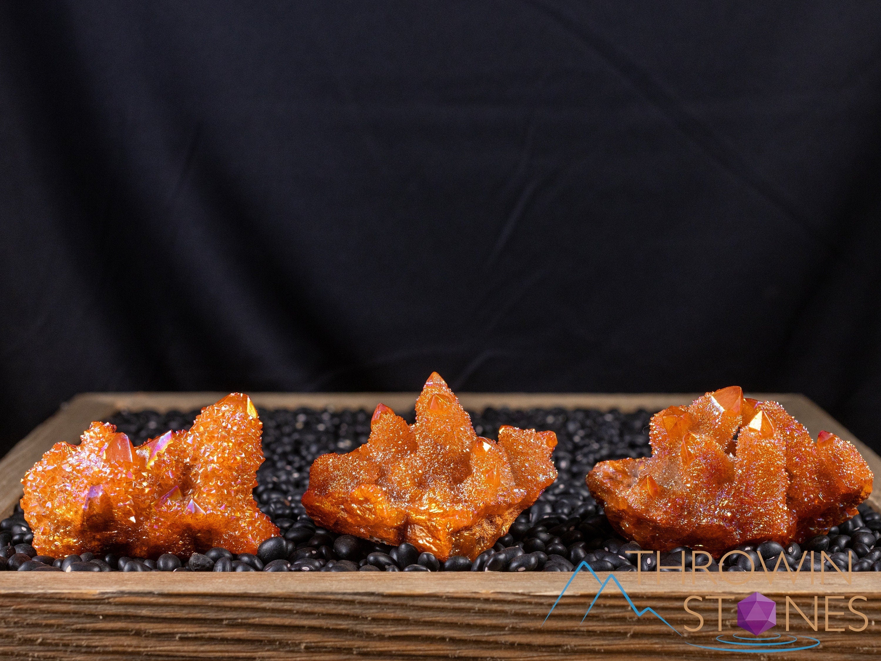 Orange Tangerine Aura Quartz Crystal Cluster - Natural Rainbow Spirit Quartz for Healing, Meditation & Home Decor (E2136) | Perfect for Crystal Grids, Reiki Energy Work & Spiritual Gifts