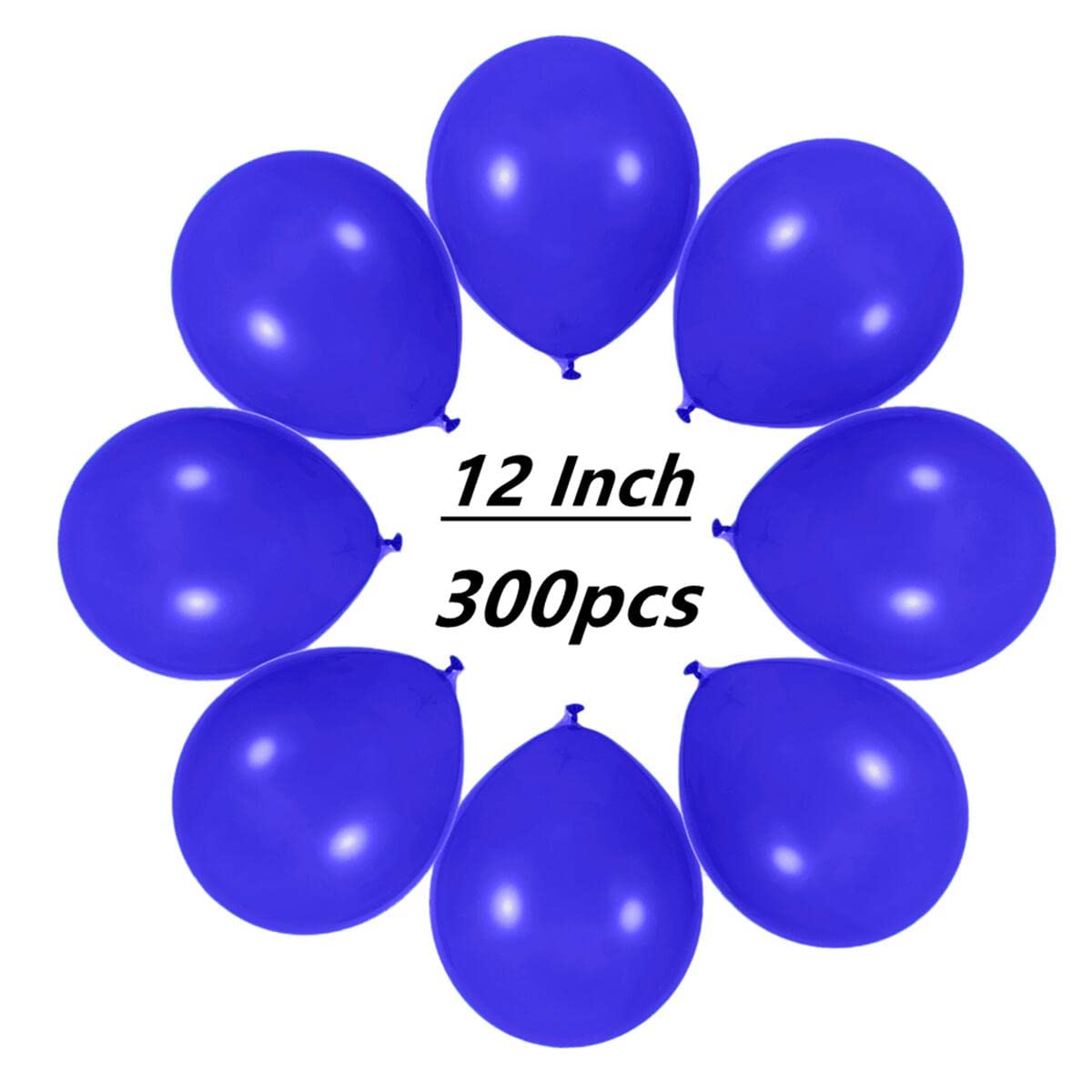 300 Pack 12 Inch Royal Blue Latex Balloons - Bulk Party Balloons for Birthday, Wedding, Baby Shower & Holiday Decorations - Perfect for Indoor & Outdoor Events
