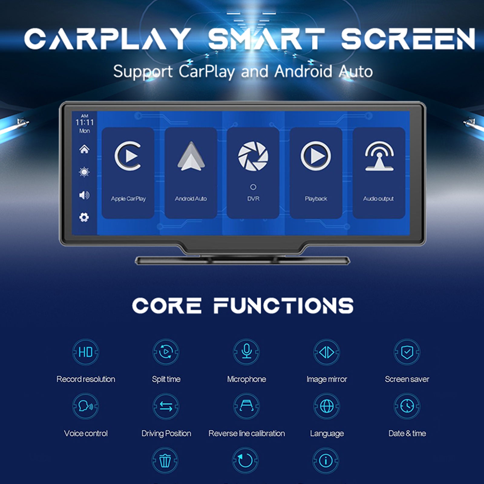 10.26 Inch Smart Screen DVR with NTSC System for RV, Truck & Bus - HD Rear View Backup Camera for Safe Parking & Driving Assistance