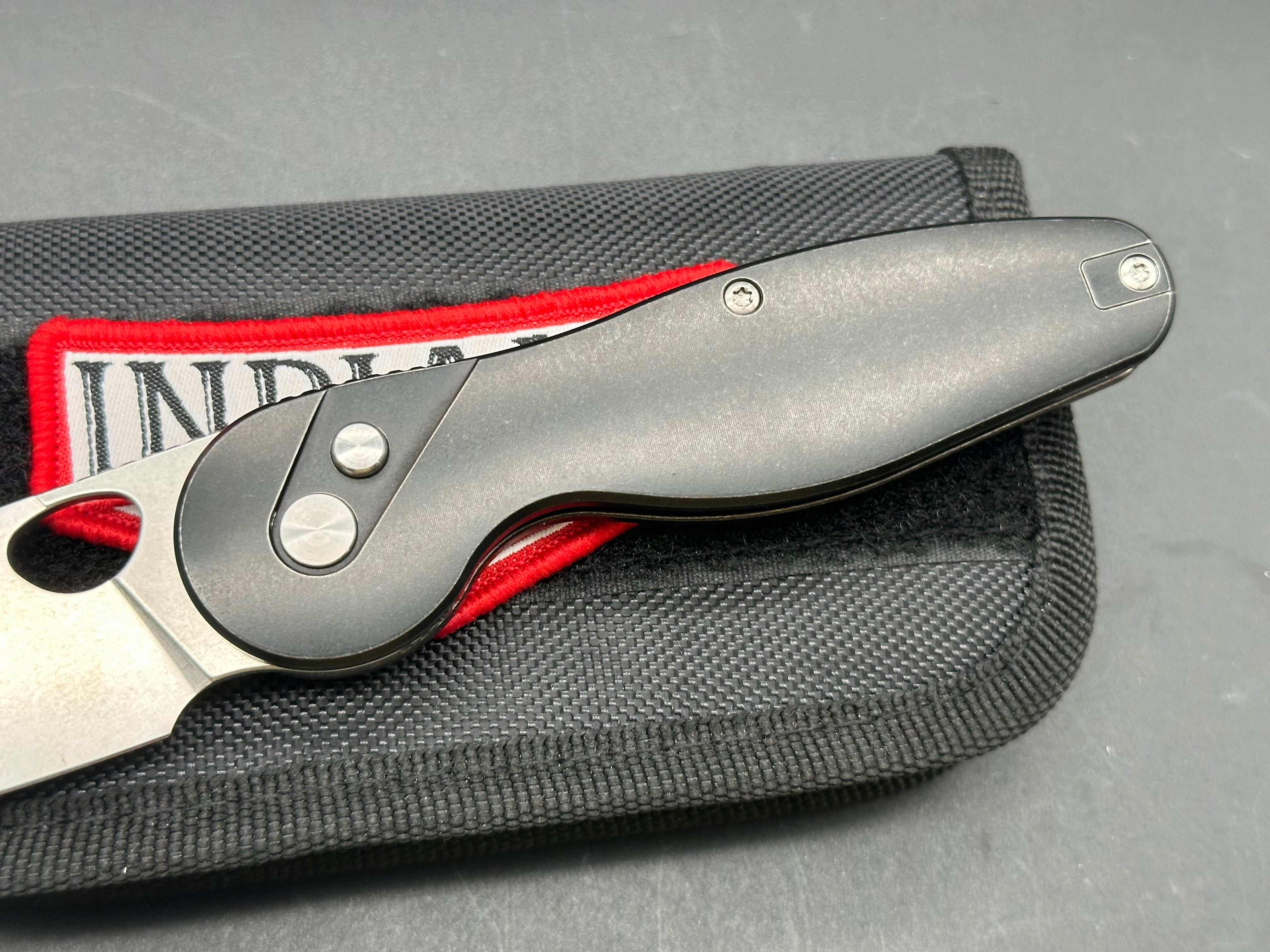 Premium Indiana Knives EDZ Titanium Folding Knife with Vanax SuperClean Blade - Perfect for Camping, Hiking & Everyday Carry (EDC)