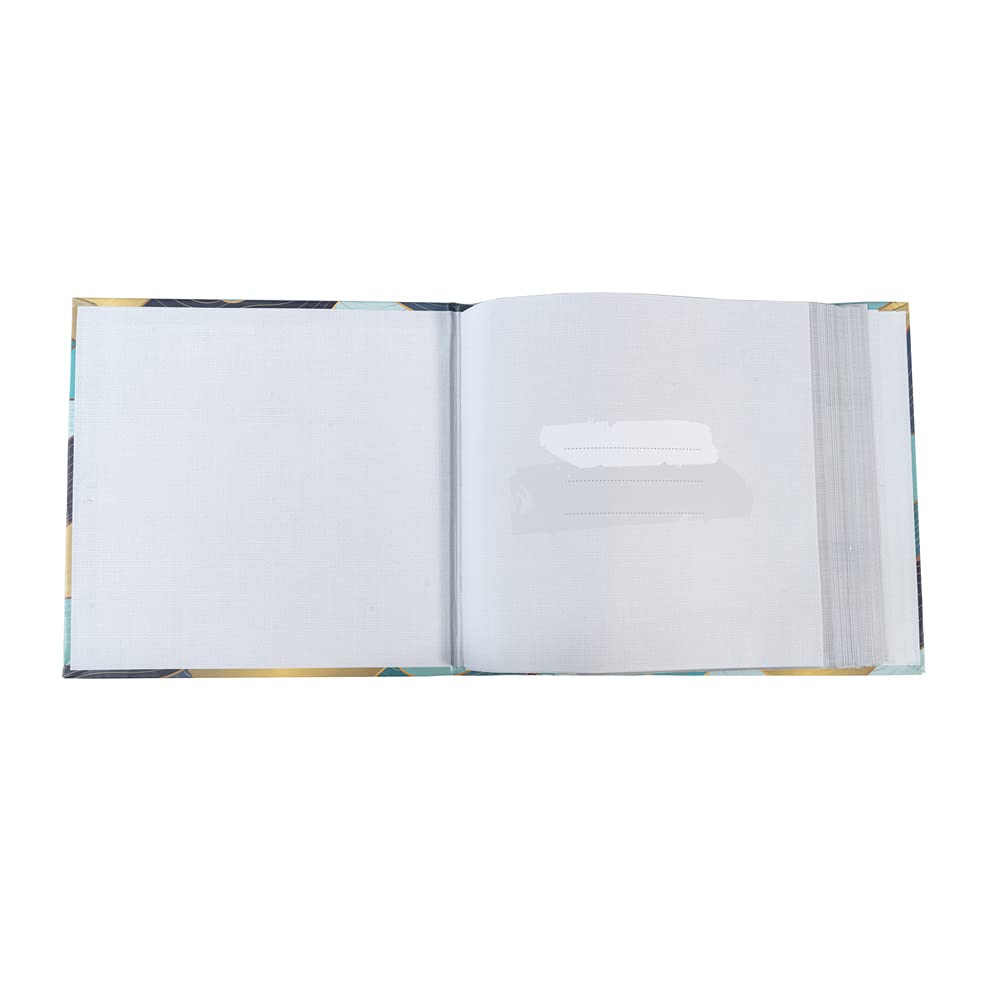 Exacompta Ocean Wave Pocket Photo Album - 225 x 220mm (8.9 x 8.7 Inches), 100 Pages Holds 200 Photos - Matte Laminated Cover - Perfect for Travel Memories, Baby Photos & Wedding Albums