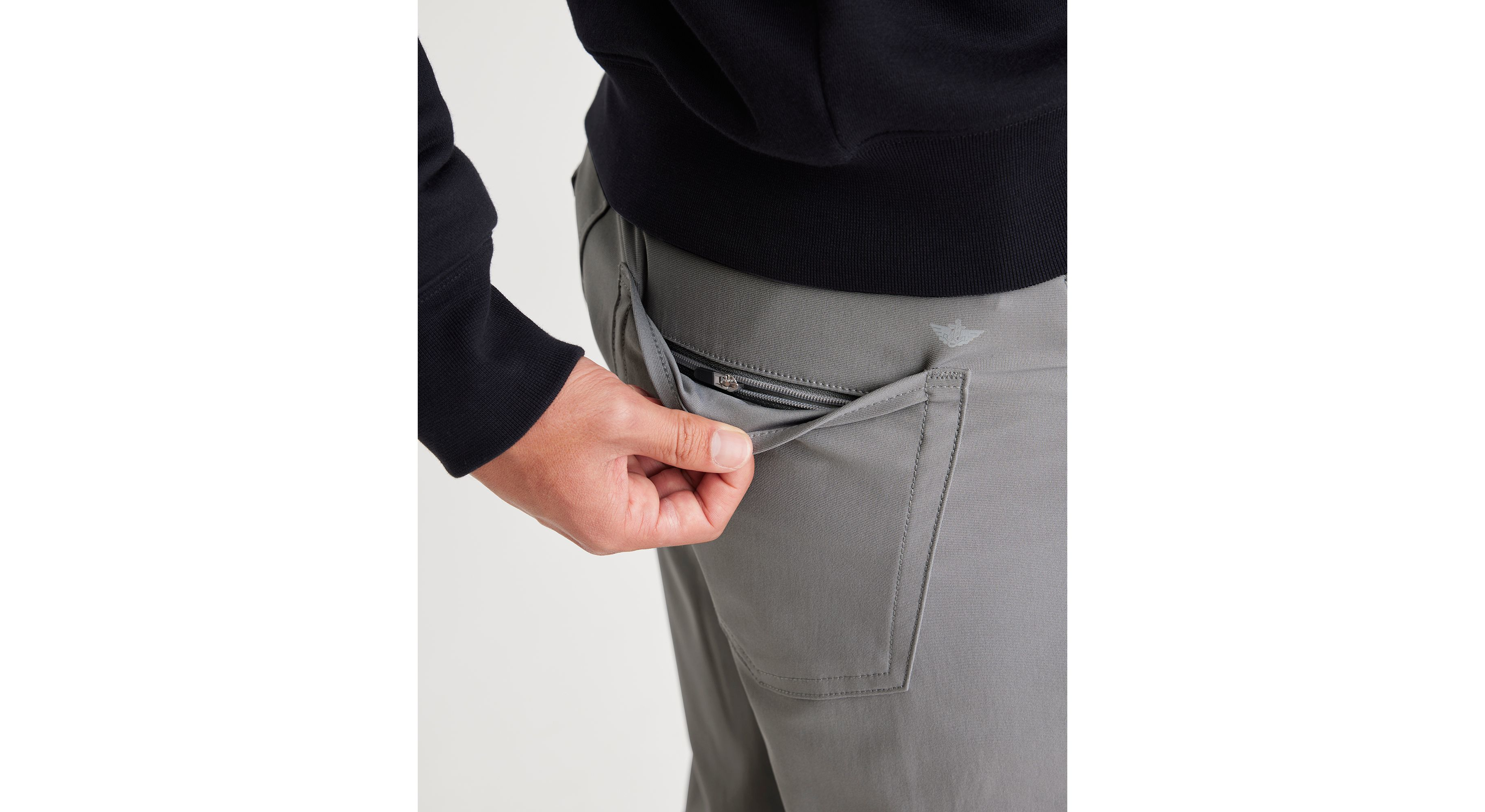 Go Pant Men's Slim Tapered Fit Pants with Airweave Technology - Comfortable Stretch Work Pants for Office, Travel & Casual Wear