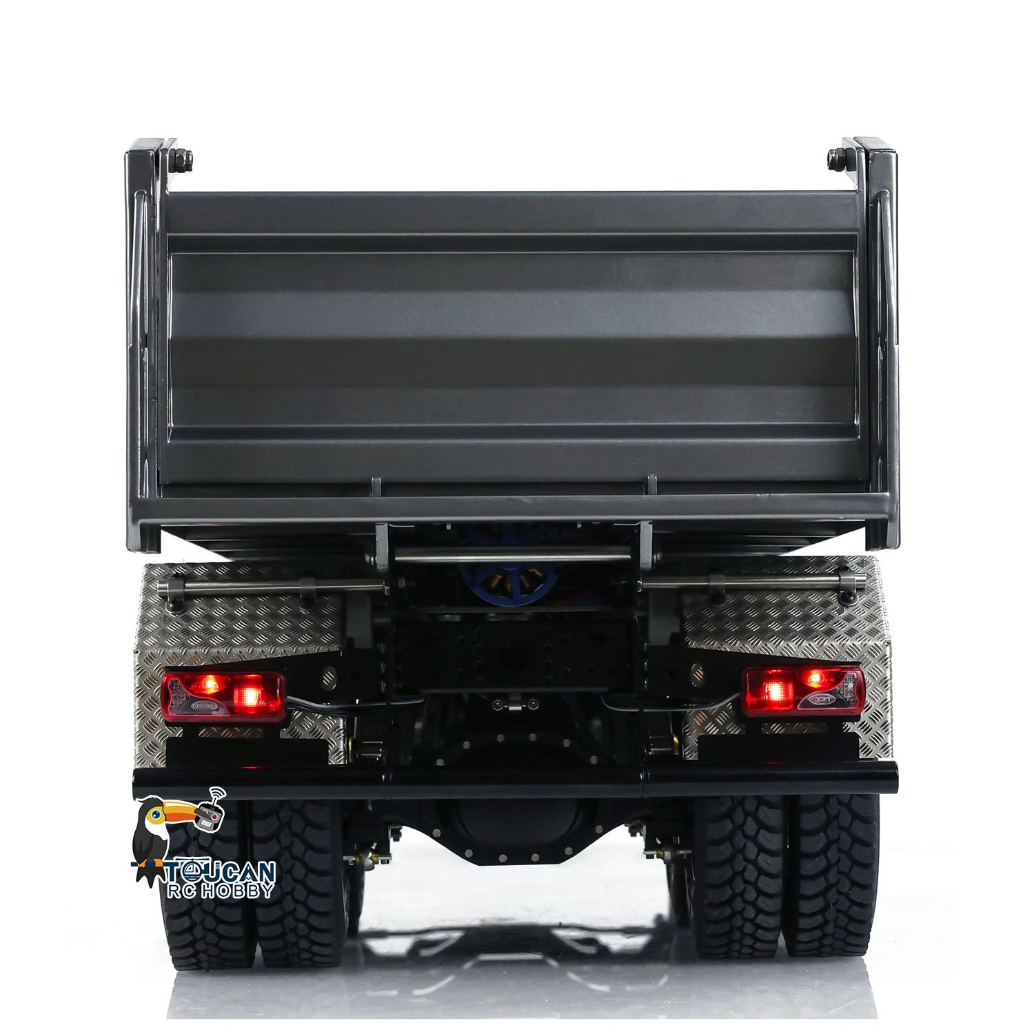 1:14 Scale Hydraulic 8x8 RC Tipper Truck - Metal Cabin Shell with Differential Lock, 2-Speed Transmission, Sound & Light Effects - Ready-to-Run Radio Control Dump Truck for Construction Site Play, Off-Road Adventure and RC Hobby Enthusiasts