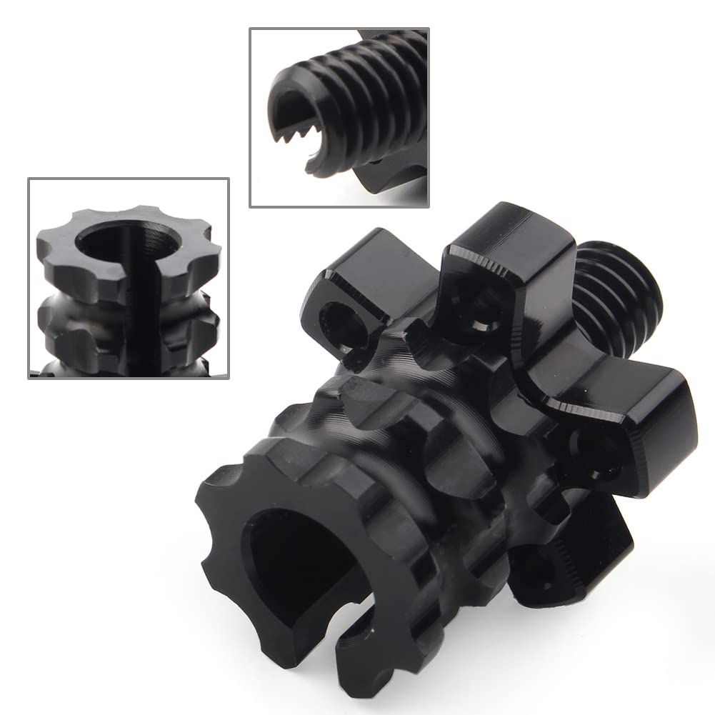 Universal M8 Brake Clutch Lever Cable Adjuster Screw - 8mm Thread - Compatible with Honda, Suzuki, Kawasaki, Yamaha Motorcycles, Dirt Bikes & Sport Bikes - Black - Perfect for Motorcycle Maintenance & Performance Upgrades