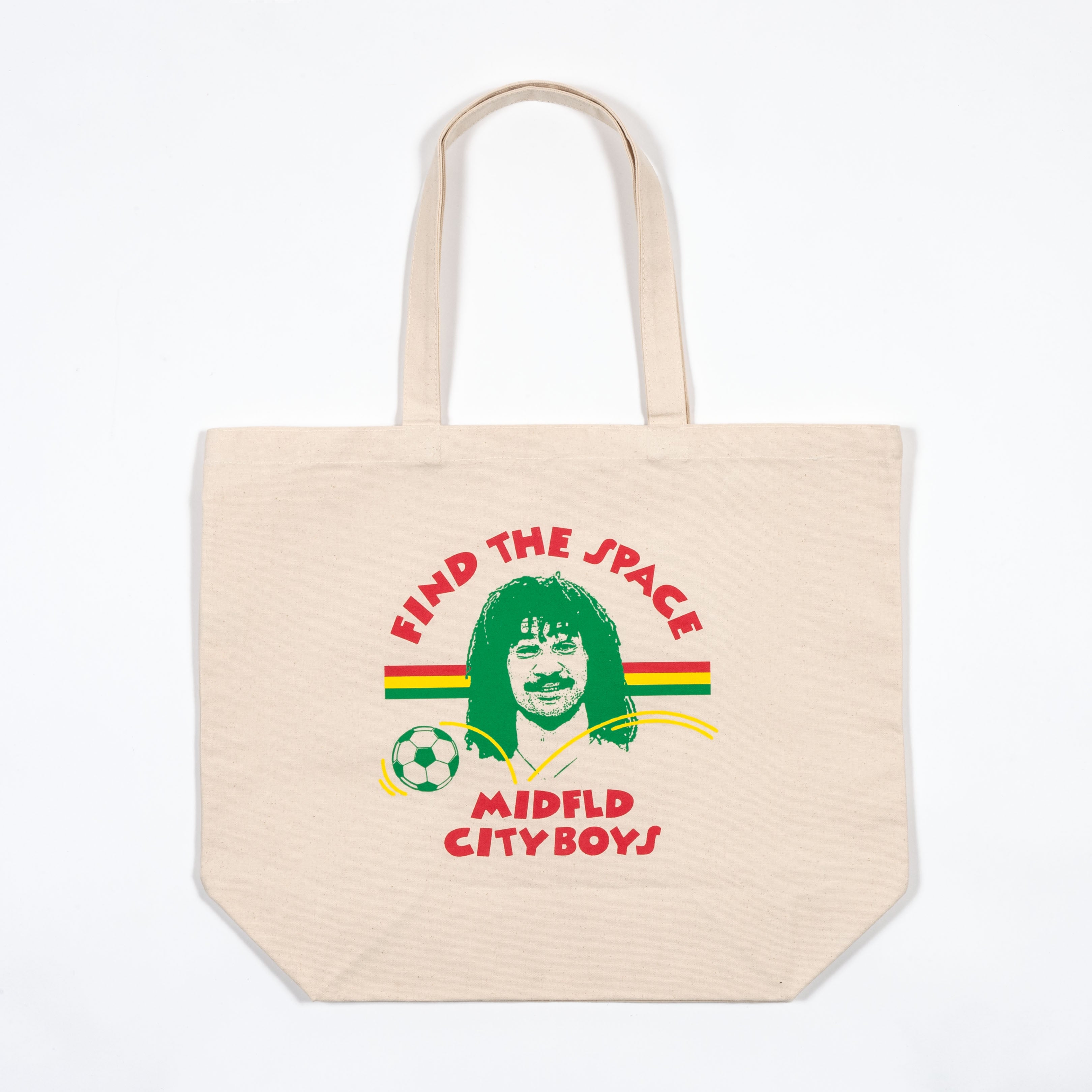 MIDFLD x CITY BOYS FC Find The Space Canvas Tote Bag - Durable Unisex Shoulder Bag for Work, School & Travel - Trendy Eco-Friendly Shopping Tote for Gym, Beach & Daily Use