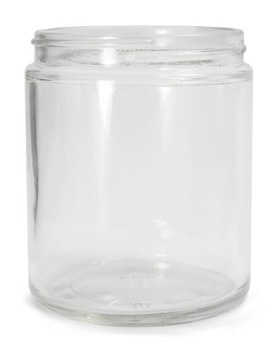 Qorpak GLA-00853 Clear Glass Round 2oz Straight Sided Jar with 53-400 Neck Finish - Case of 144 - Perfect for Spices, Cosmetics, Candles & DIY Crafts Storage