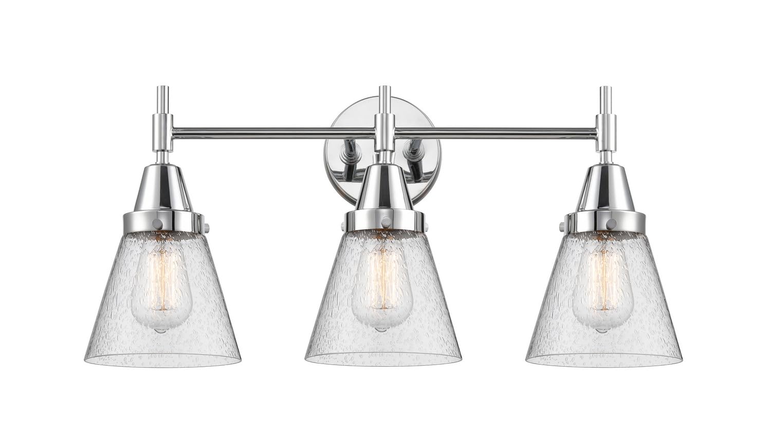 Innovations 447-3W-PC-G64-LED Chrome Finish Transitional LED Bathroom Vanity Light - Perfect for Modern Bathrooms, Powder Rooms & Spa-Like Home Decor