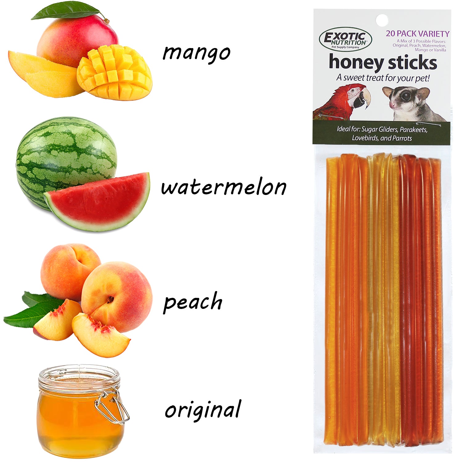 Organic Honey Sticks - Pure Natural Honey Straws for Tea, Coffee & Smoothies - Healthy Sweetener for On-the-Go, Camping & Office Use
