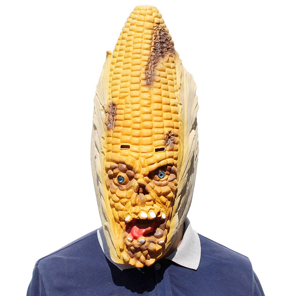 Scary Halloween Terror Mask - Full Head Latex Corn Costume for Adults & Kids | Perfect for Halloween Parties, Haunted Houses & Cosplay Events