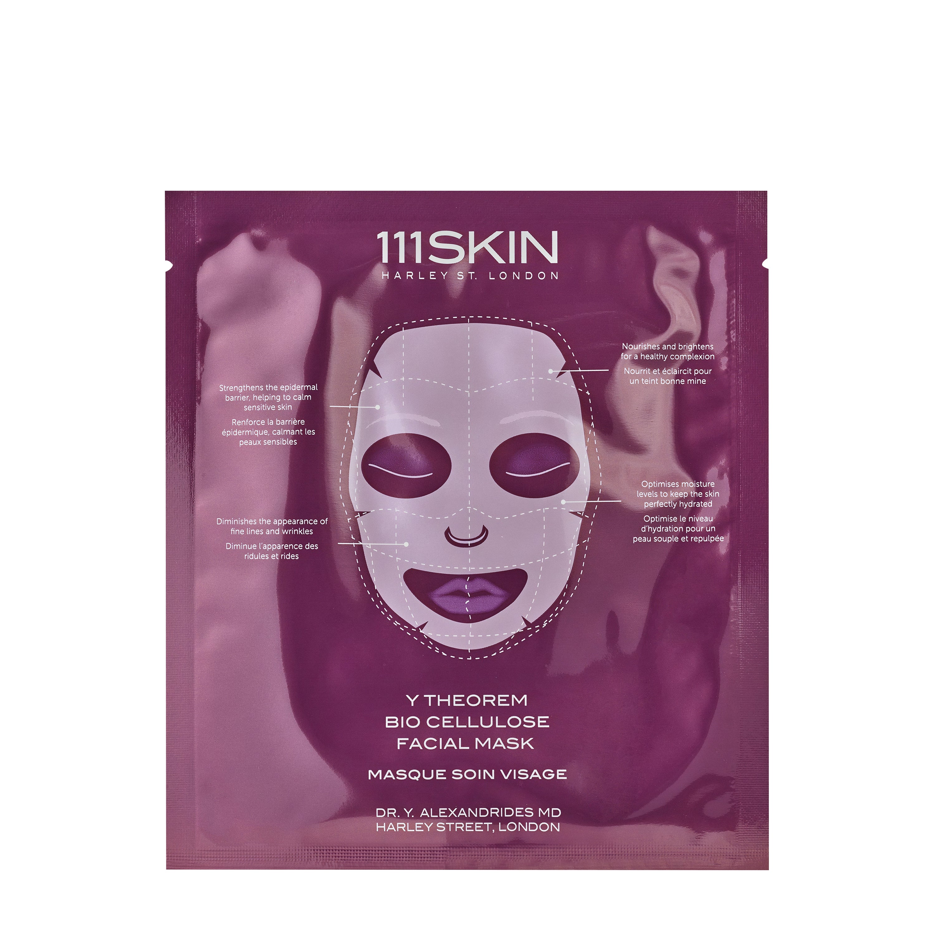 111Skin Y Theorem Bio Cellulose Facial Mask Box - Anti-Aging & Hydrating Face Mask for Glowing Skin - Perfect for Spa Night & Self-Care Routine