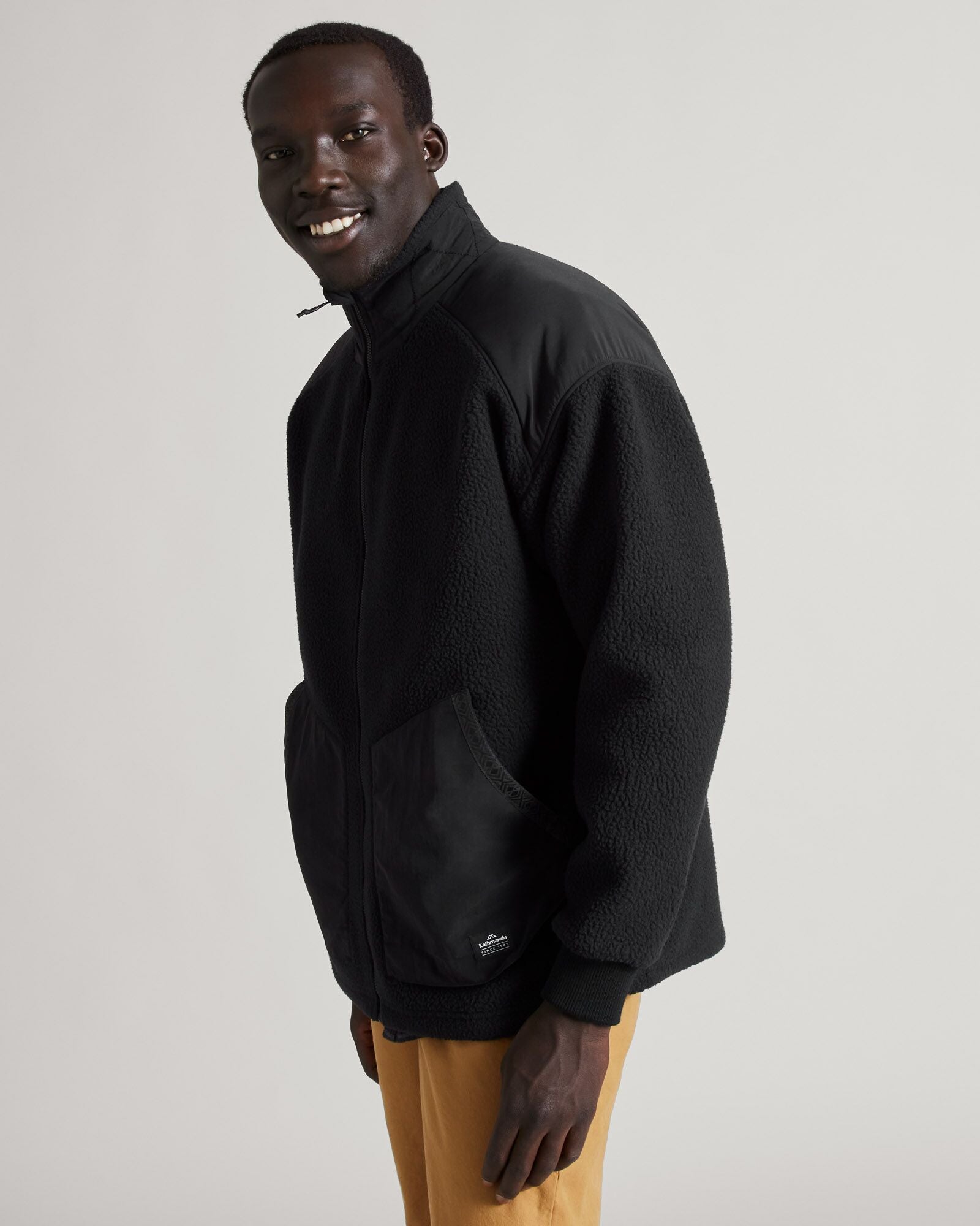 Co Z High Pile Fleece Jacket for Men - Warm Winter Outerwear, Black - Perfect for Outdoor Activities, Camping & Casual Wear