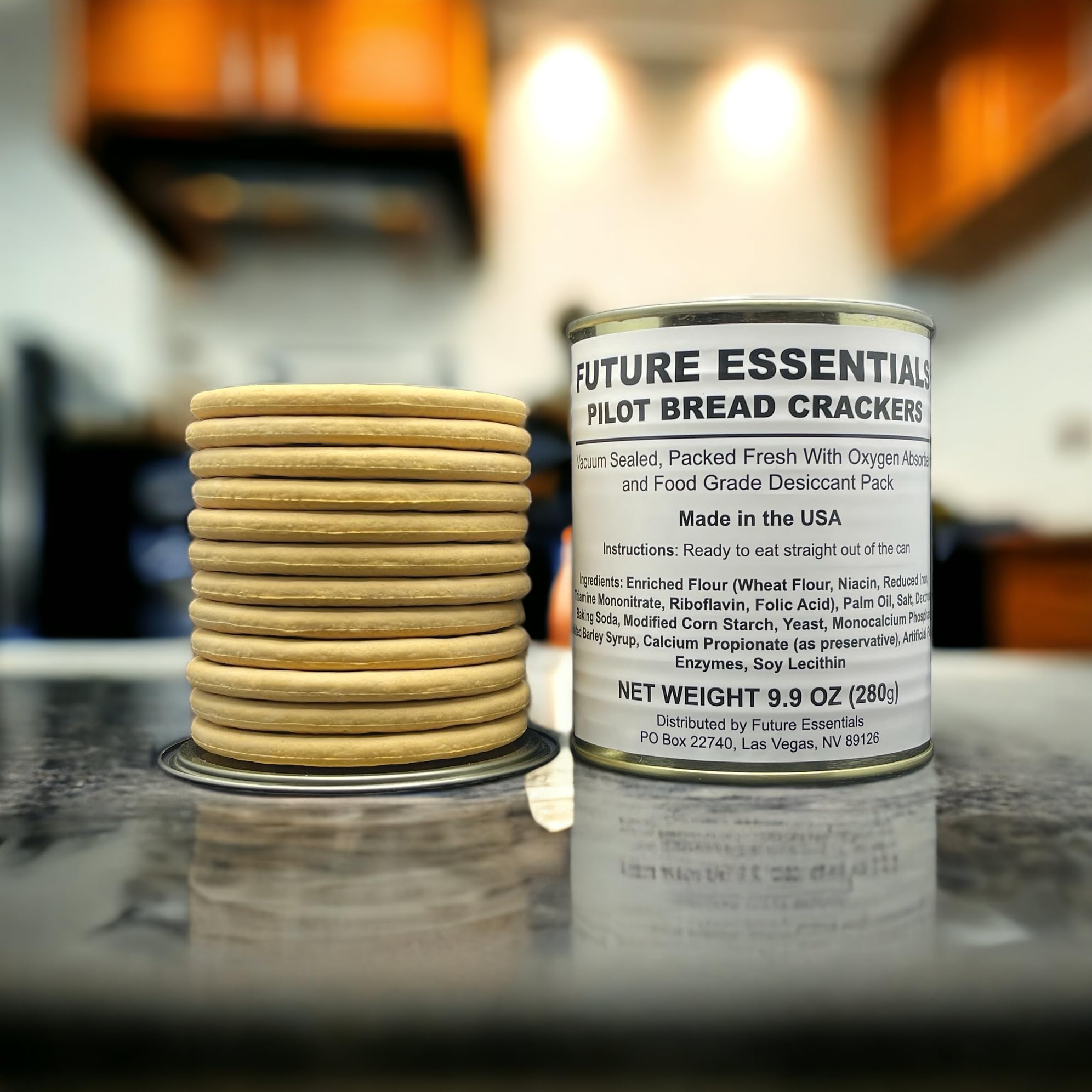 Future Essentials Hardtack Sailor Pilot Bread - 12 Cans Case | Long Shelf Life Survival Food for Camping, Emergency Preparedness & Outdoor Adventures