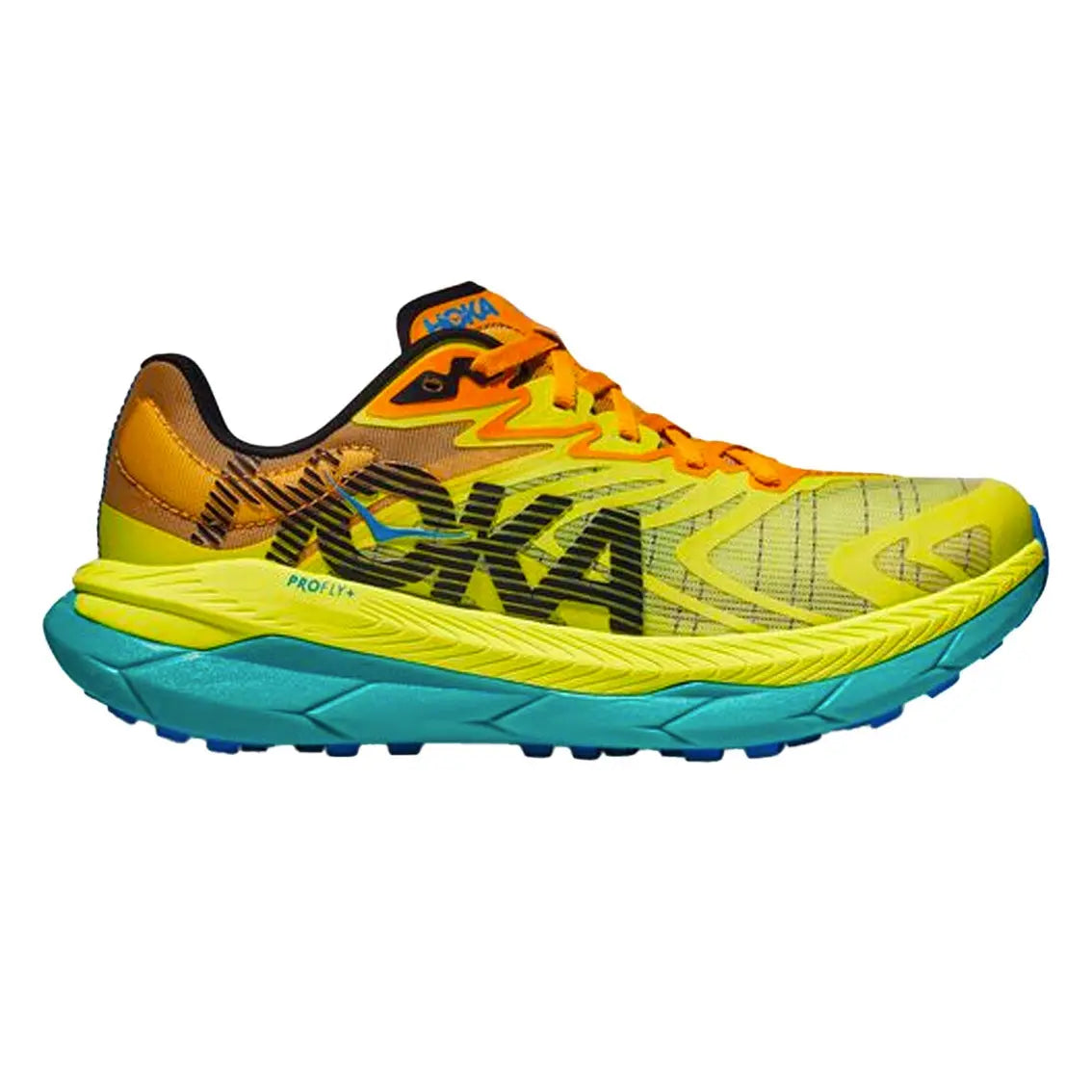 HOKA Tecton X 2 Trail Running Shoes for Men - Evening Primrose/Radiant Yellow | Lightweight Cushioned Sneakers for Hiking, Jogging & Outdoor Adventures
