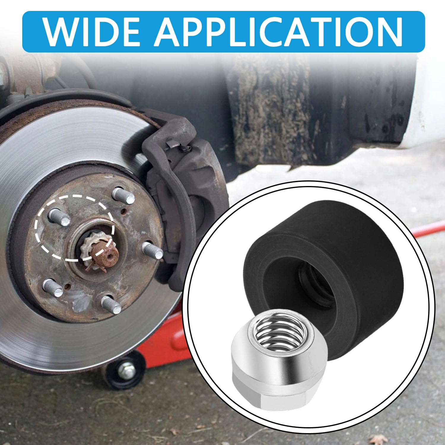 22800 Wheel Stud Installer Kit - Replace Most Automotive & Light-Duty Truck Wheel Studs (2pc Studs with 3 Lug Nuts) - Perfect for DIY Car Repairs, Wheel Replacements & Emergency Roadside Fixes