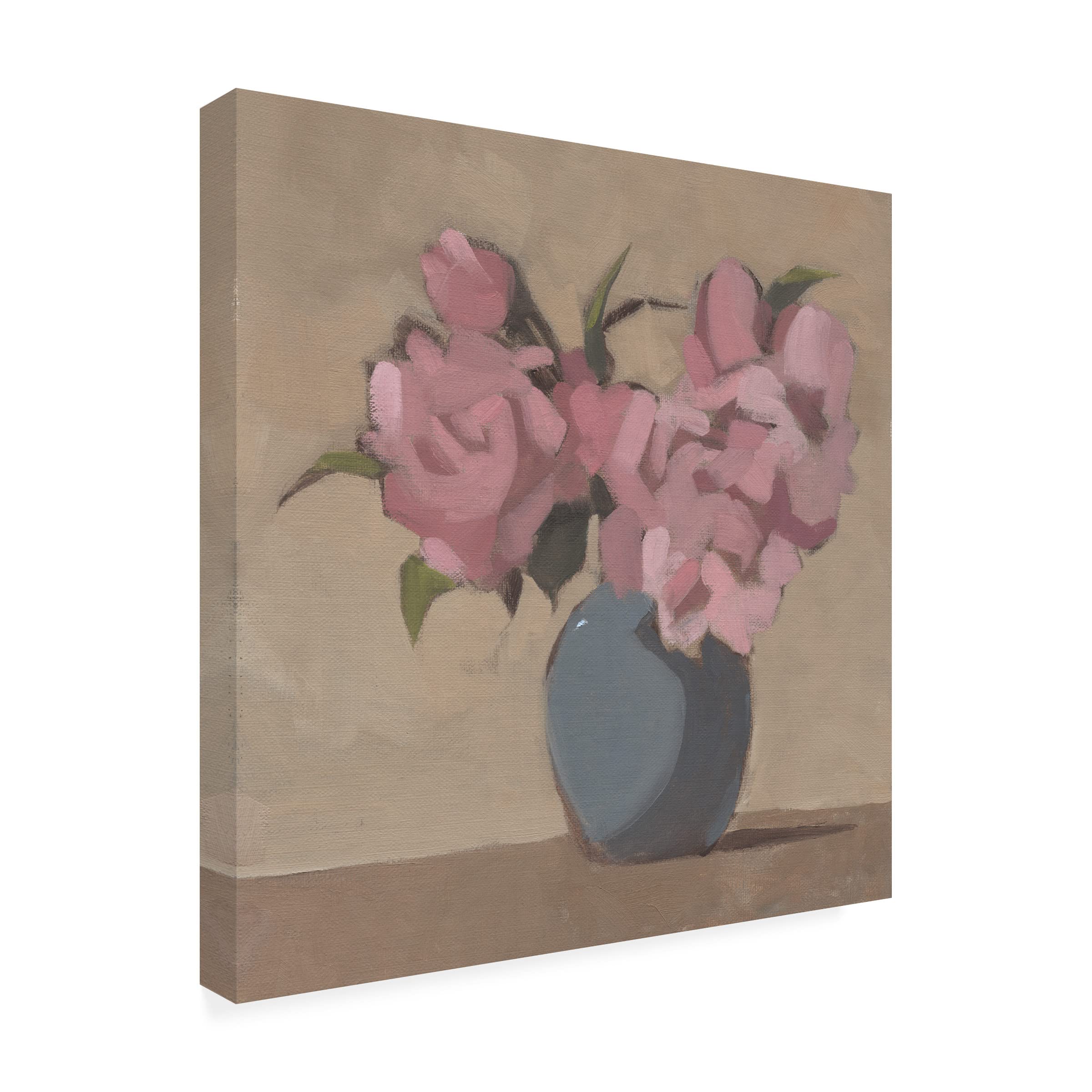Jacob Green 'Spring Vase IV' Floral Canvas Wall Art Print - Modern Home Decor for Living Room, Bedroom & Office