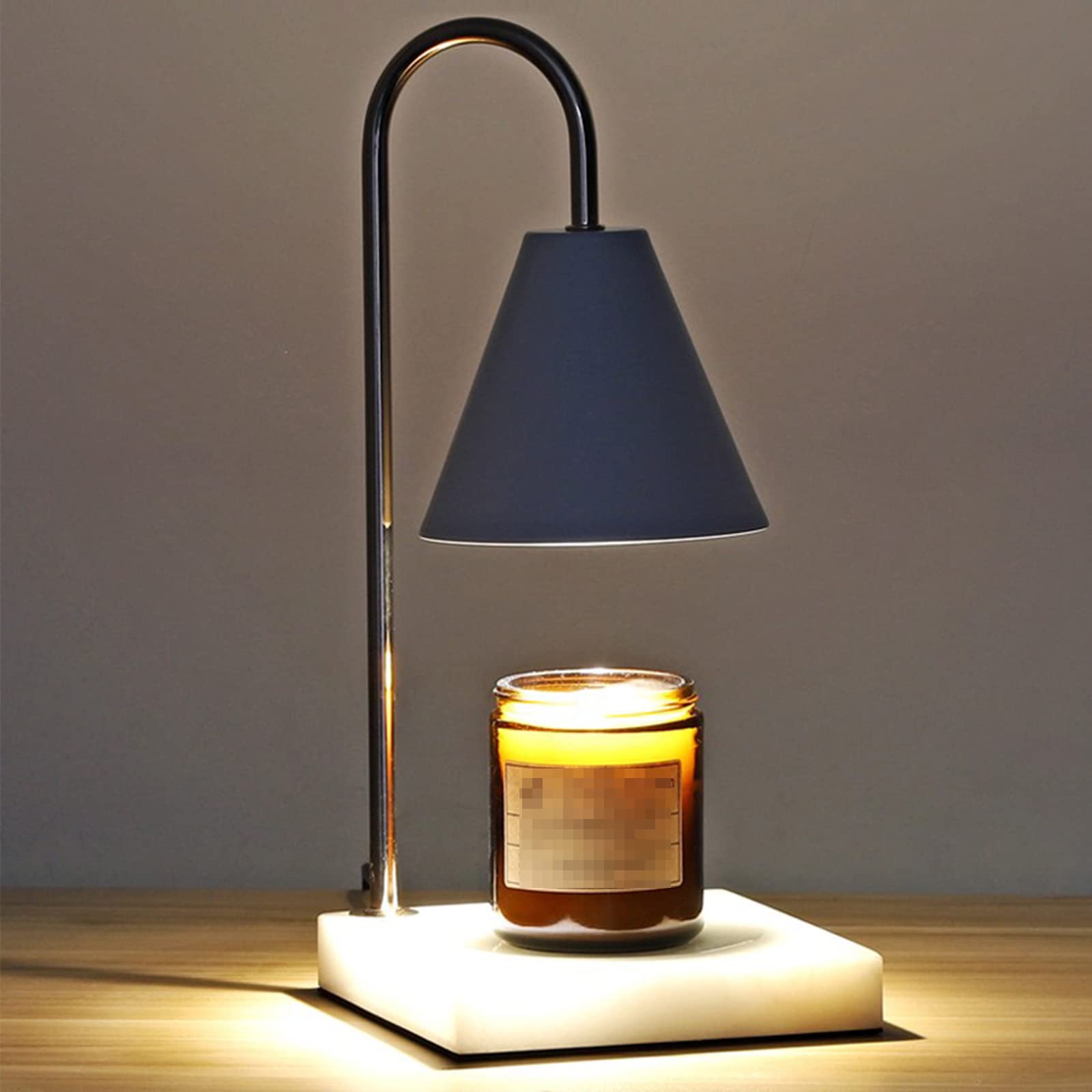 FHW Melting Wax Lamp - Aromatherapy Night Light for Bedroom, Sleep Aid & Home Decor | Black Candle Light Diffuser for Relaxation & Stress Relief (Perfect for Bedside Table, Living Room & Spa)