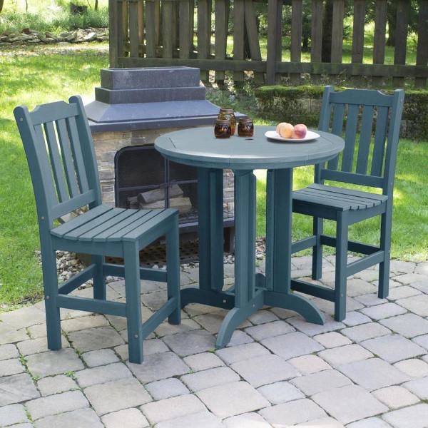 Lehigh 3-Piece Round Counter Height Outdoor Patio Dining Set with Weather-Resistant Chairs - Perfect for Backyard, Garden, and Poolside Entertaining