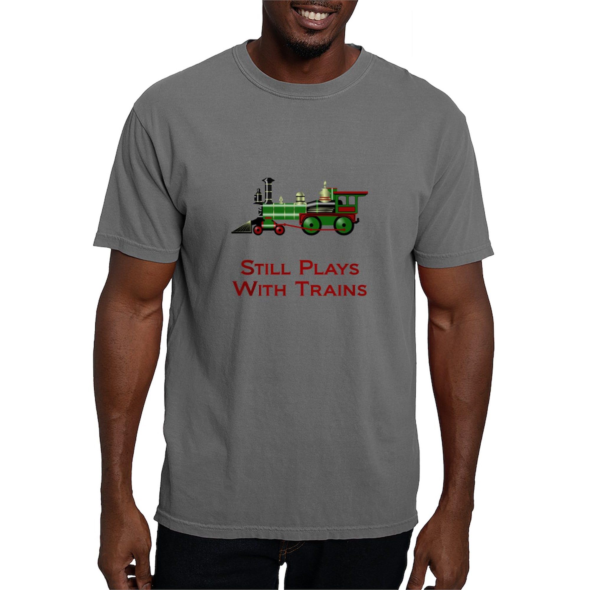 Still Plays with Trains T-Shirt for Men | Comfort Colors® Soft Cotton Tee | Funny Train Lover Gift | Perfect for Casual Wear & Railroad Enthusiasts