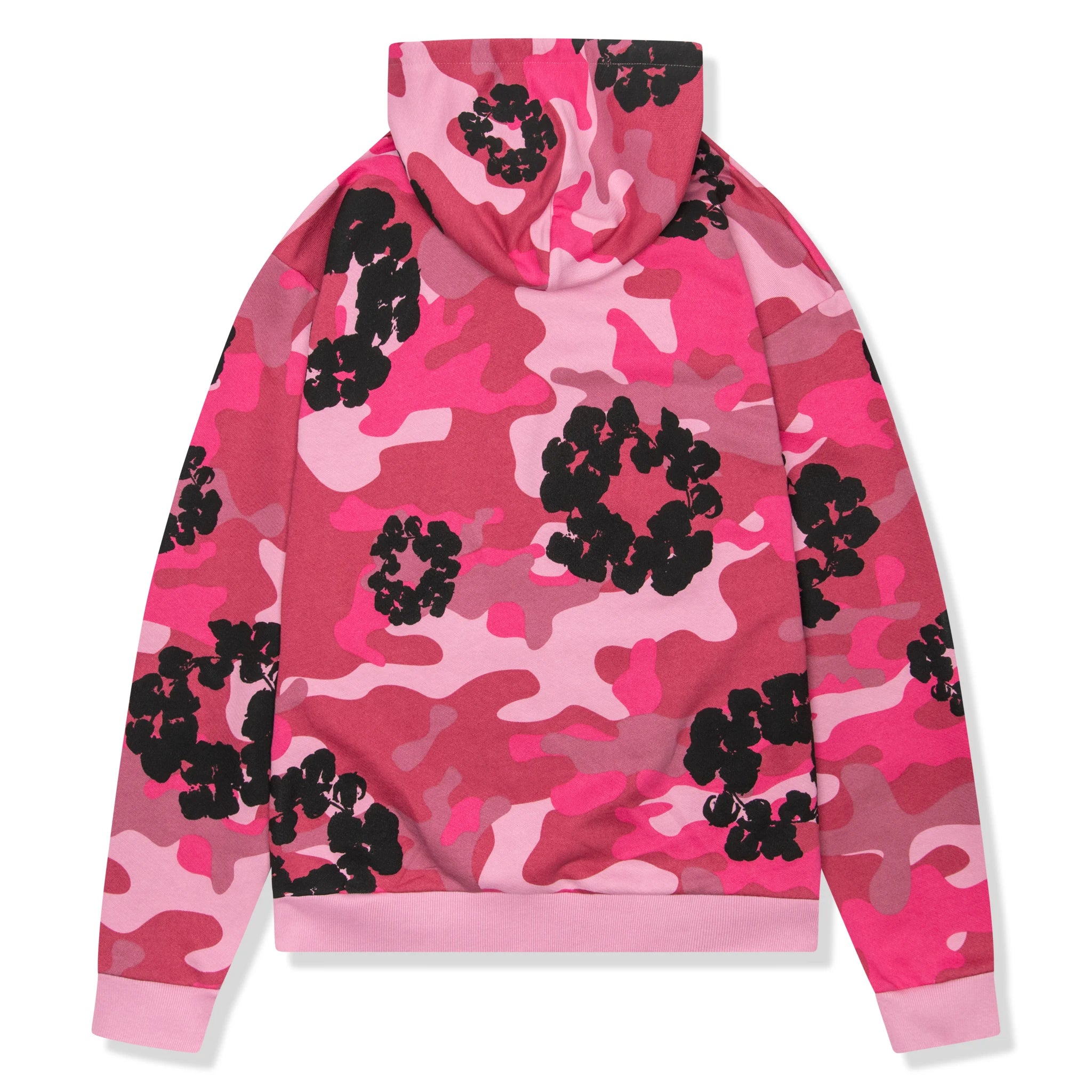 Denim Tears Pink Camo Cotton Wreath Zip Up Hoodie for Men - Streetwear Fashion Pullover with Unique Design | Perfect for Casual Outfits, Urban Style & Hip Hop Culture