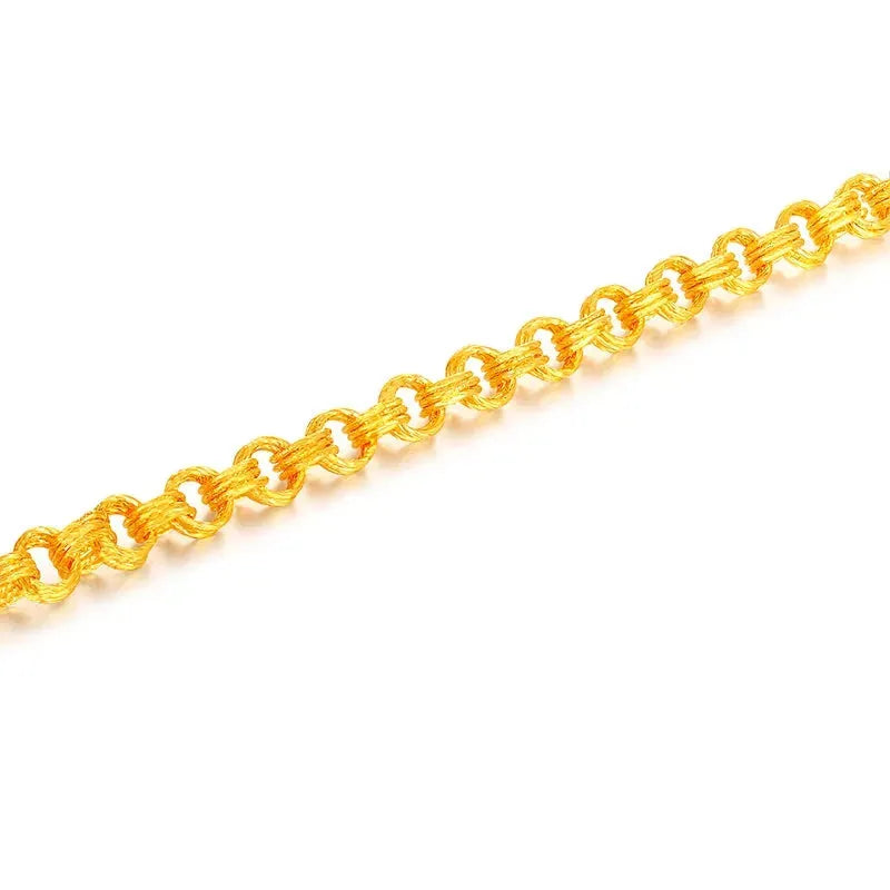 24K Pure Gold Bracelet - 999 Solid Real Gold Bangle for Women, Elegant & Romantic Classic Jewelry Gift for Anniversary, Valentine's Day & Special Occasions