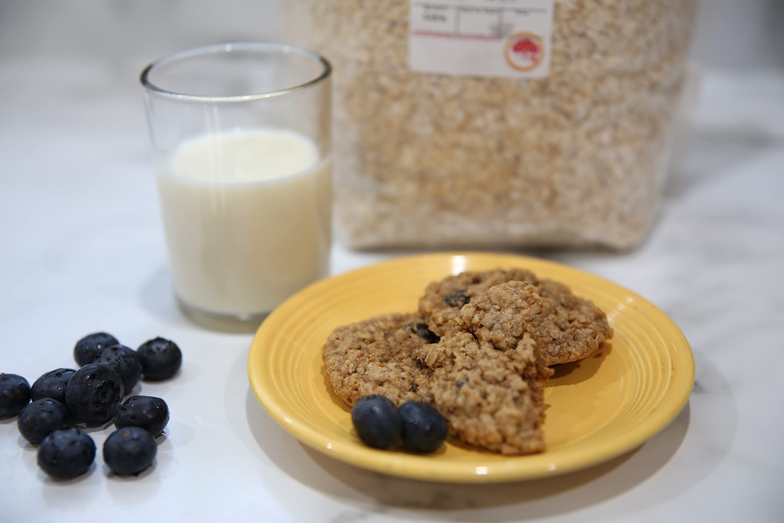Organic Quick Oats in Bulk - 25 LB Bag | Non-GMO, Gluten-Free Rolled Oats for Baking, Smoothies & Healthy Breakfast | Perfect for Oatmeal, Granola & Protein Bars