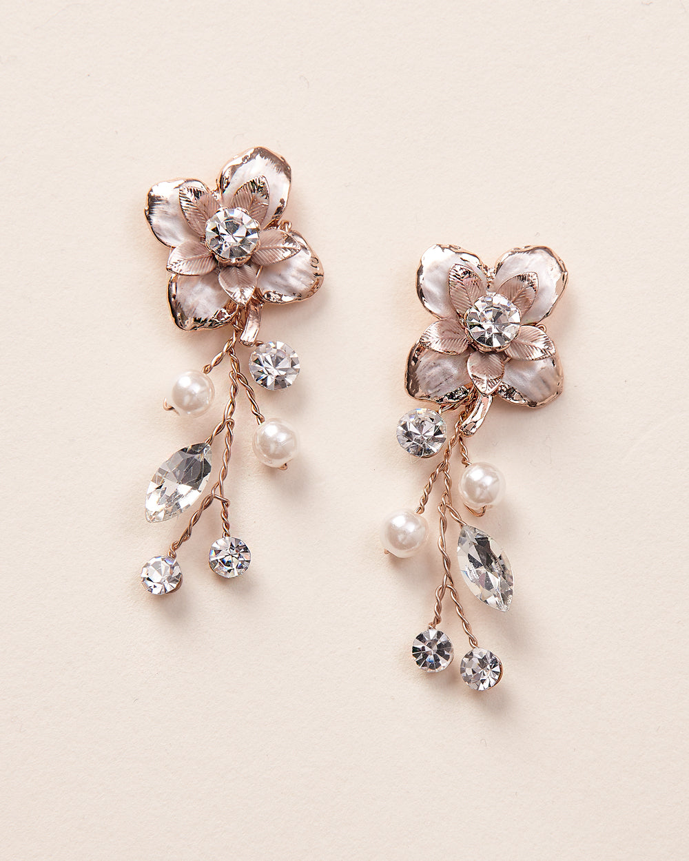 Elegant Petite Pearl & Floral Earrings for Women - Perfect for Weddings, Parties & Special Occasions