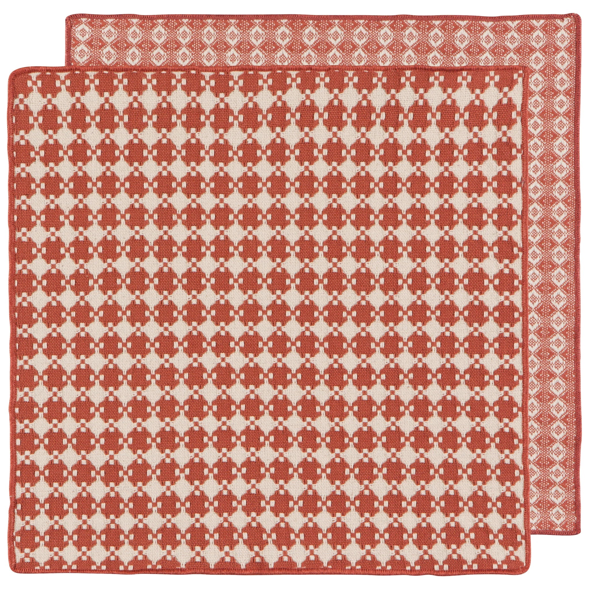 Premium Danica Heirloom Assorted Woven Dishcloths Set of 2 - Eco-Friendly Cotton Kitchen Towels for Washing Dishes & Cleaning | Clay Color | Perfect for Farmhouse, Rustic & Vintage Style Kitchens