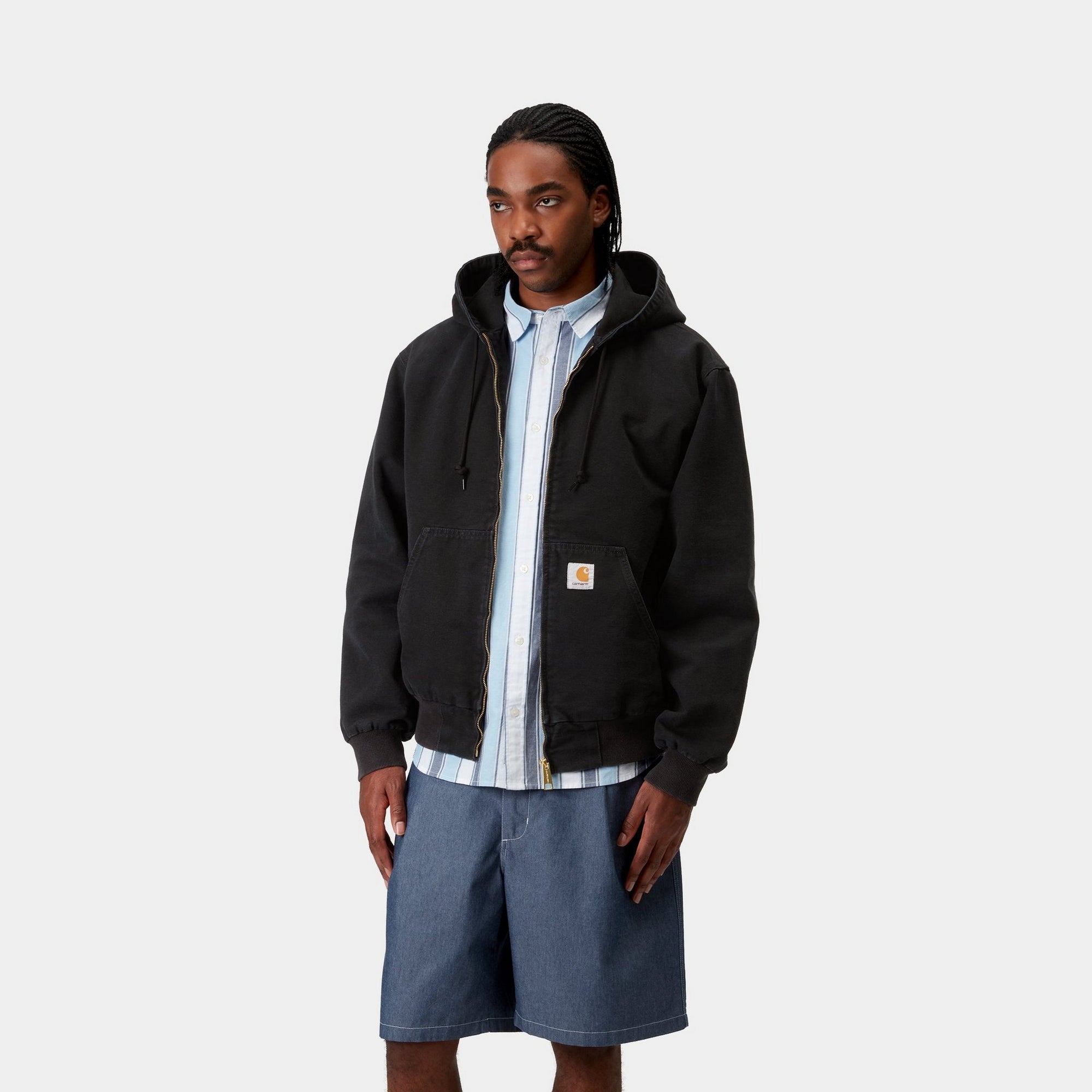 OG Active Jacket for Men & Women - Lightweight Spring Windbreaker in Stone Canvas & Black | Perfect for Outdoor Hiking, Running & Casual Wear