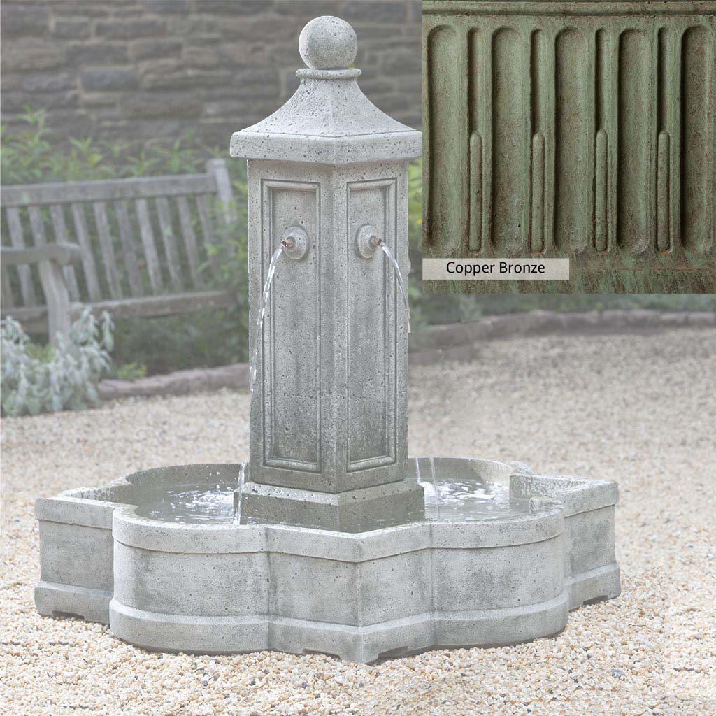 Campania International Provence Outdoor Garden Fountain - Elegant French-Inspired Water Feature for Patio, Yard & Landscape Decor