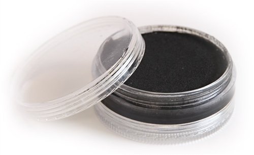 Wolfe Professional Hydrocolor Face Paint - Essential Black (1.58 Oz/45g) | Water-Based Makeup for Halloween, Cosplay & Theater | Long-Lasting & Skin-Friendly