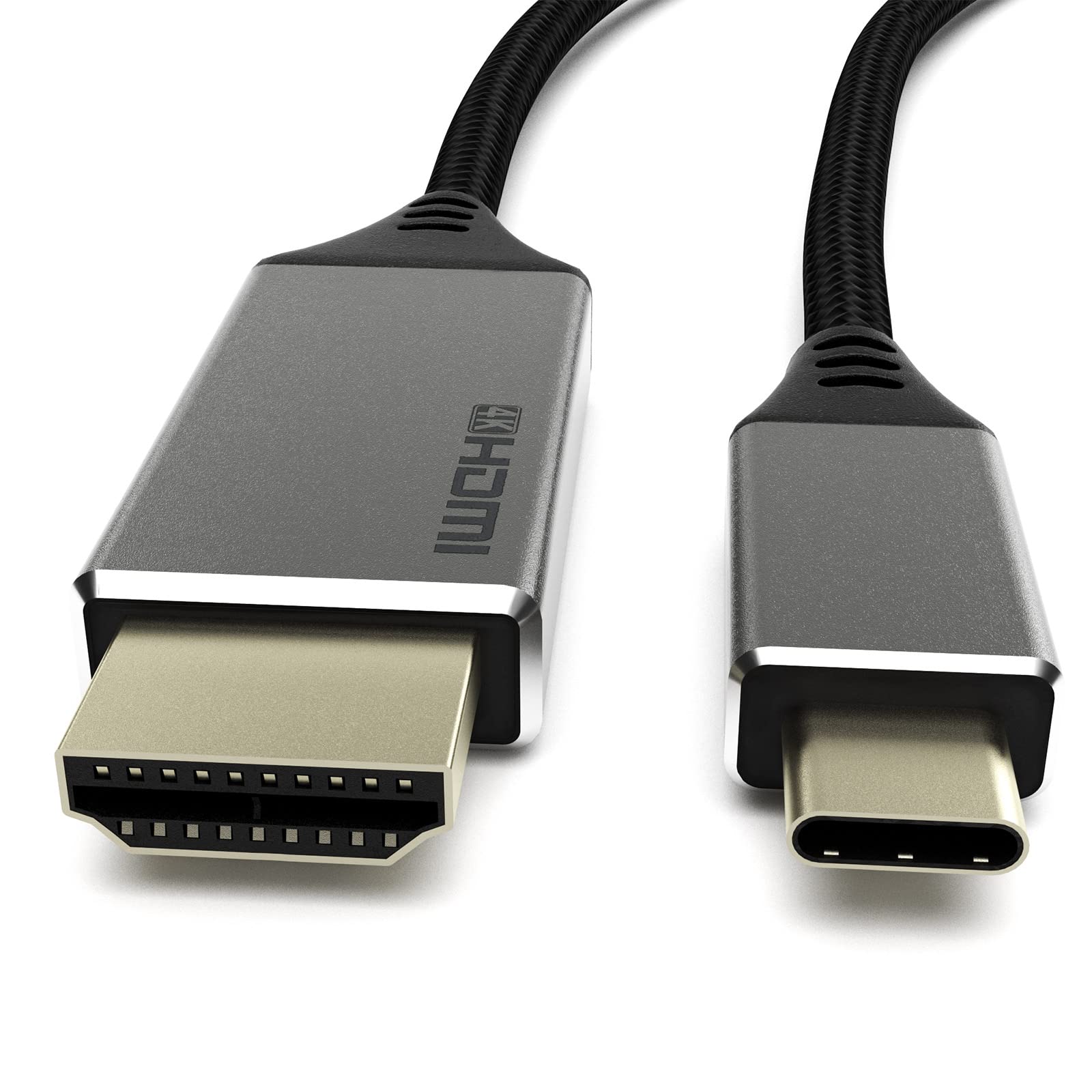 4K USB C to HDMI Cable 6FT - High Speed USB Type-C to HDMI Adapter with Nylon Braiding for MacBook Pro, iPad, Samsung Galaxy - Perfect for Home Office, Conference Presentations & TV Streaming