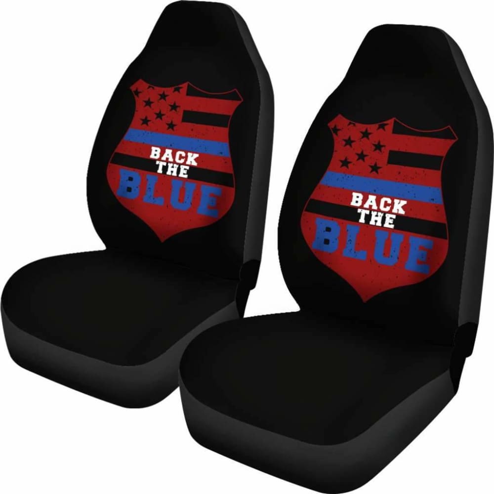 Back The Blue Police USA Car Seat Covers - Durable & Stylish Seat Protection for Law Enforcement Vehicles | Perfect for Patrol Cars, Police SUVs & First Responder Vehicles