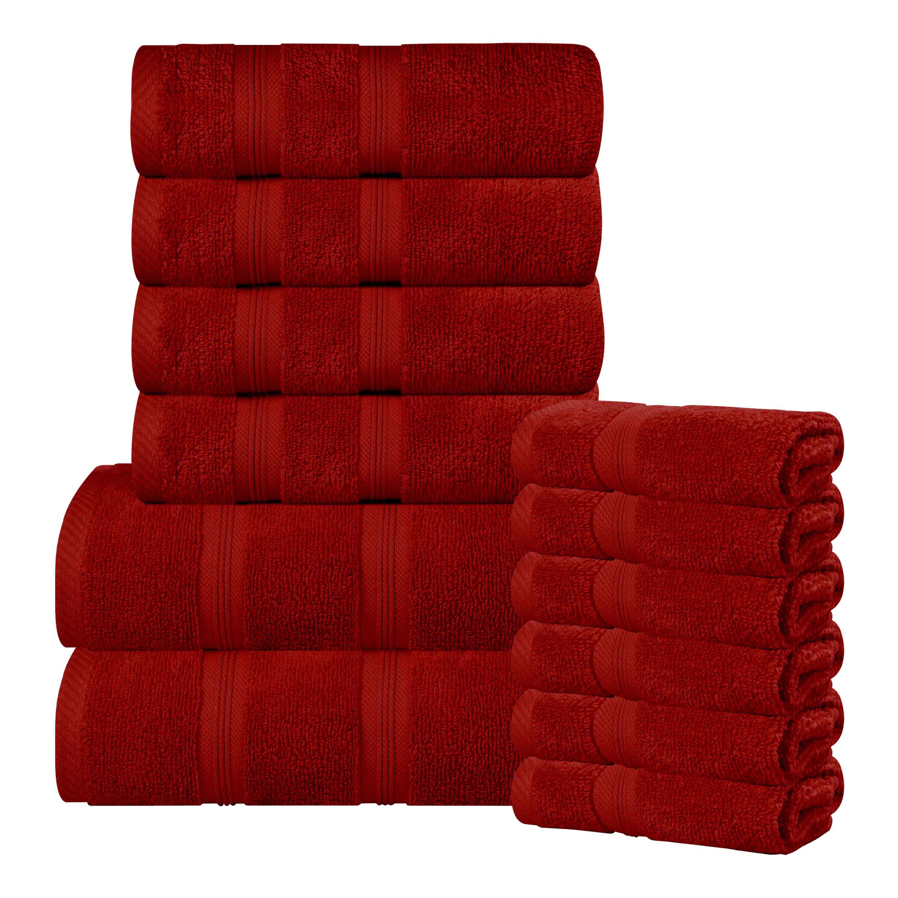 Premium 12-Piece Smart Dry Zero Twist Cotton Towel Set - Ultra Soft, Absorbent & Quick Dry Bath Towels for Spa, Gym, and Luxury Home Use