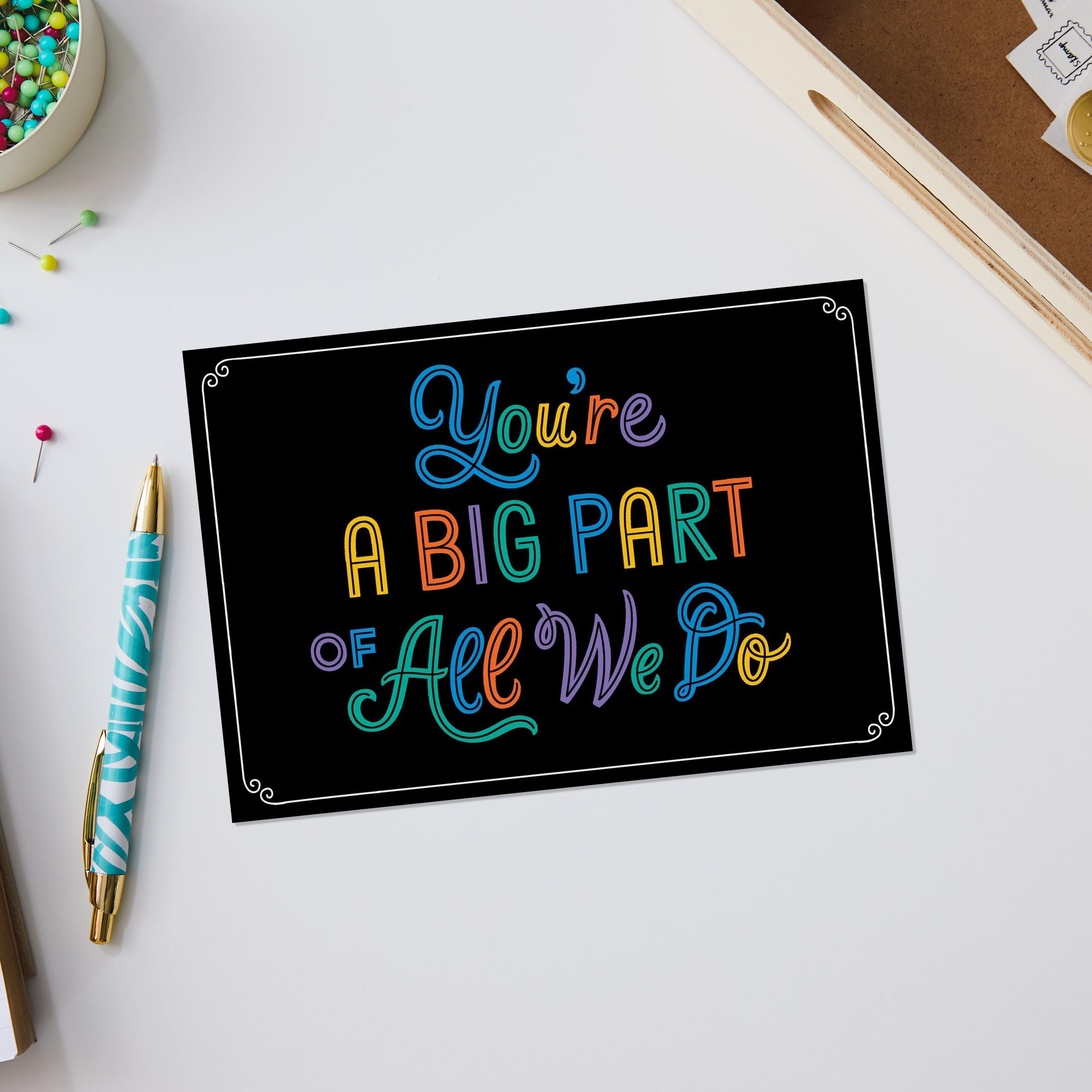 Hallmark Business Bulk 100 Pack Thank You Cards for Employees (You're a Big Part) - 5 x 7 Inch Blank Inside Greeting Cards with Envelopes - Perfect for Employee Appreciation, Corporate Gifts & Office Recognition