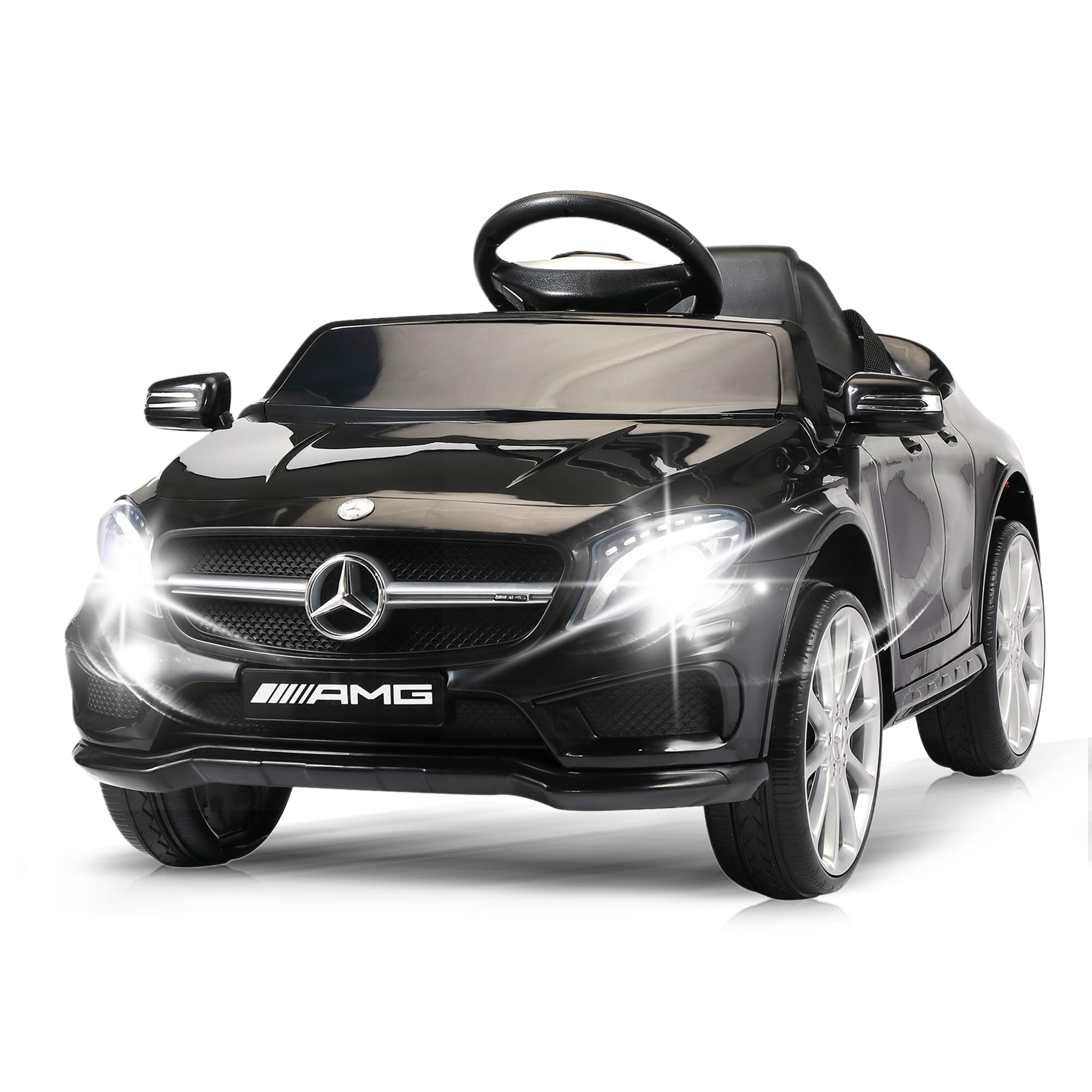 TOBBI Licensed Mercedes Benz Electric Ride On Car for Kids 3+ Years Old - Remote Control Toy Vehicle with Soft Start, 3 Speeds, LED Lights & Music - Perfect for Birthday Gifts, Outdoor Play and Pretend Driving Fun