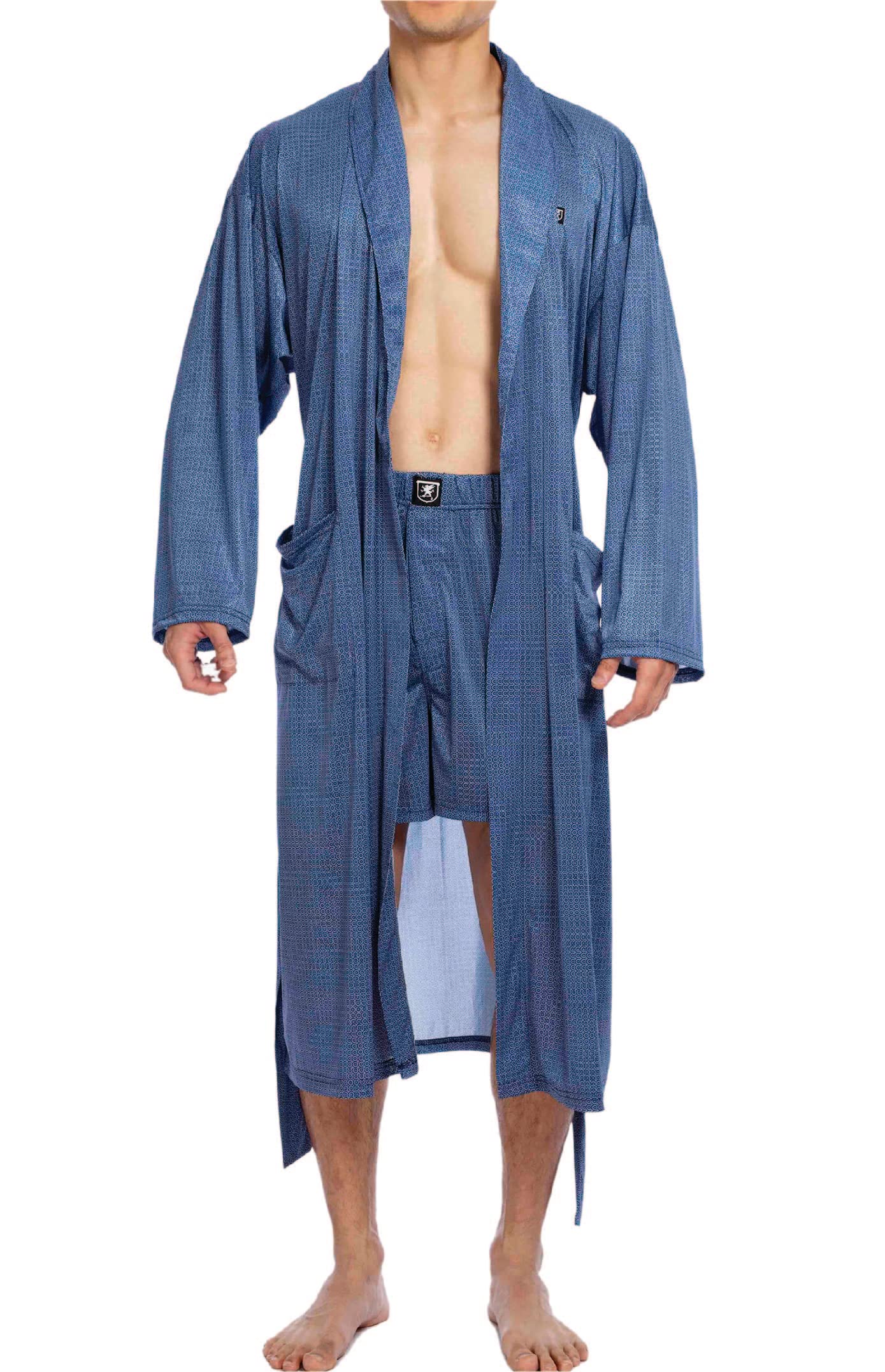 STACY ADAMS Men's Plush Sleep Robe - Soft Fleece Loungewear for Home Relaxation & Comfort | Cozy Bathrobe for Spa, Morning Coffee & Nighttime Lounging