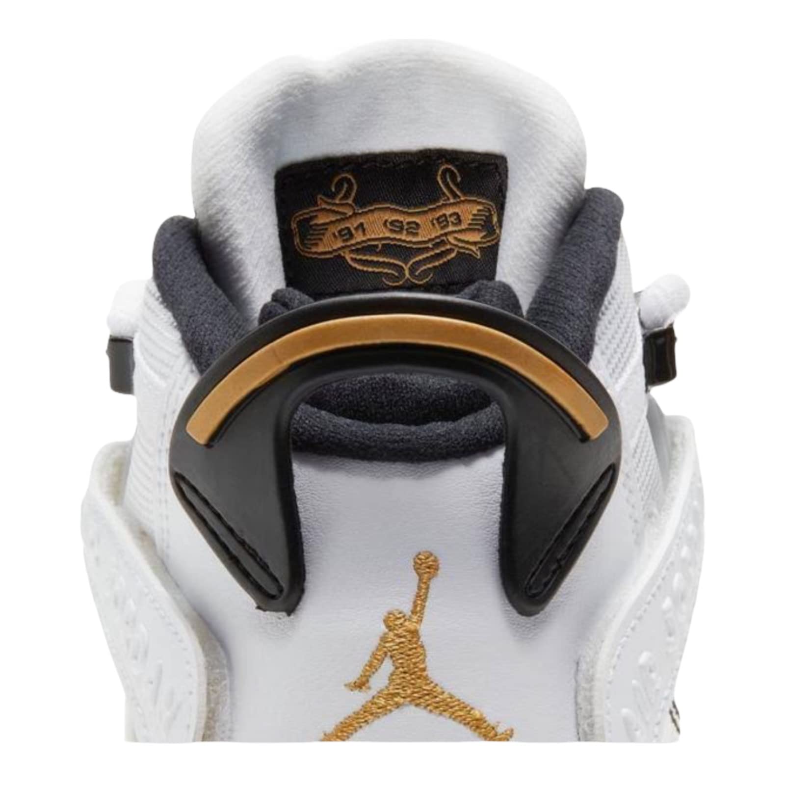 Nike 6 Rings DMP Grade School GS Basketball Shoes - Black, White & Gold (CW6994-100) | Retro Style for Kids' Sports & Casual Wear