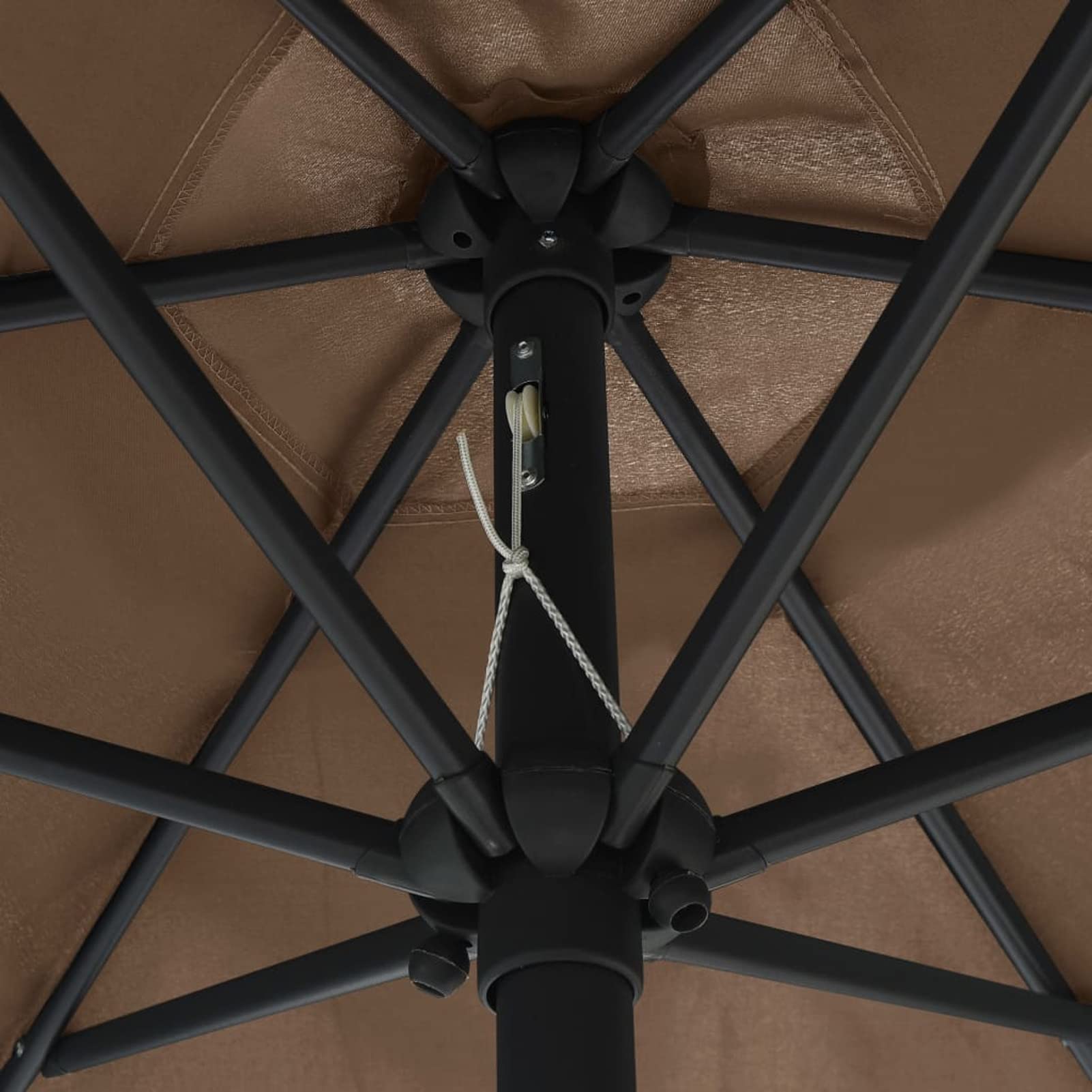 Tidyard 9ft Outdoor Patio Umbrella with Aluminum Pole - Folding Sun Shade Parasol in Taupe for Backyard, Poolside, Garden, Terrace - Waterproof & UV Protection - Perfect for Outdoor Dining, Lounging & Commercial Use (106.3