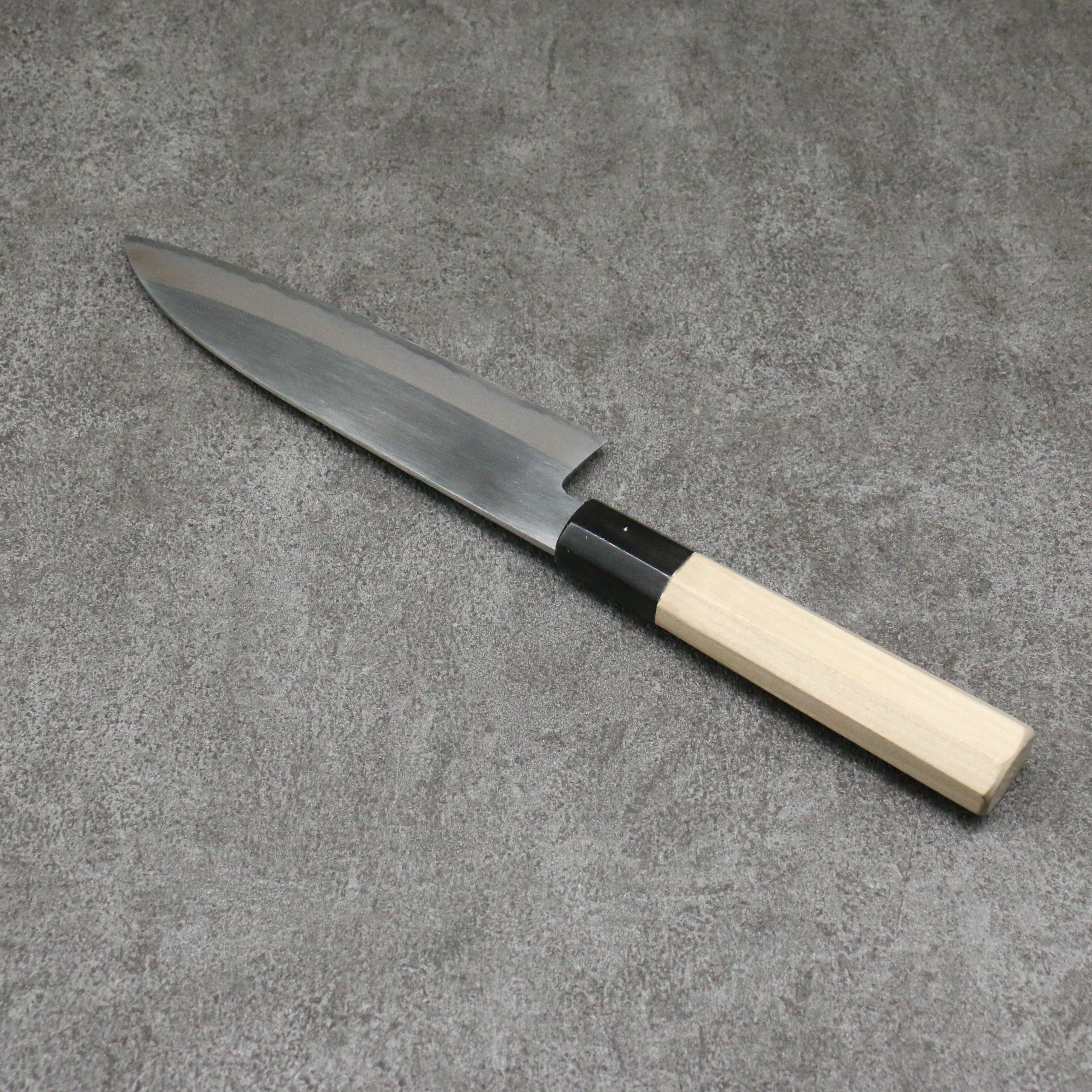 Minamoto Akitada White Steel No.2 Kasumitogi Santoku Knife 180mm with Magnolia Handle - Premium Japanese Kitchen Knife for Slicing, Dicing & Chopping Vegetables, Meat & Fish