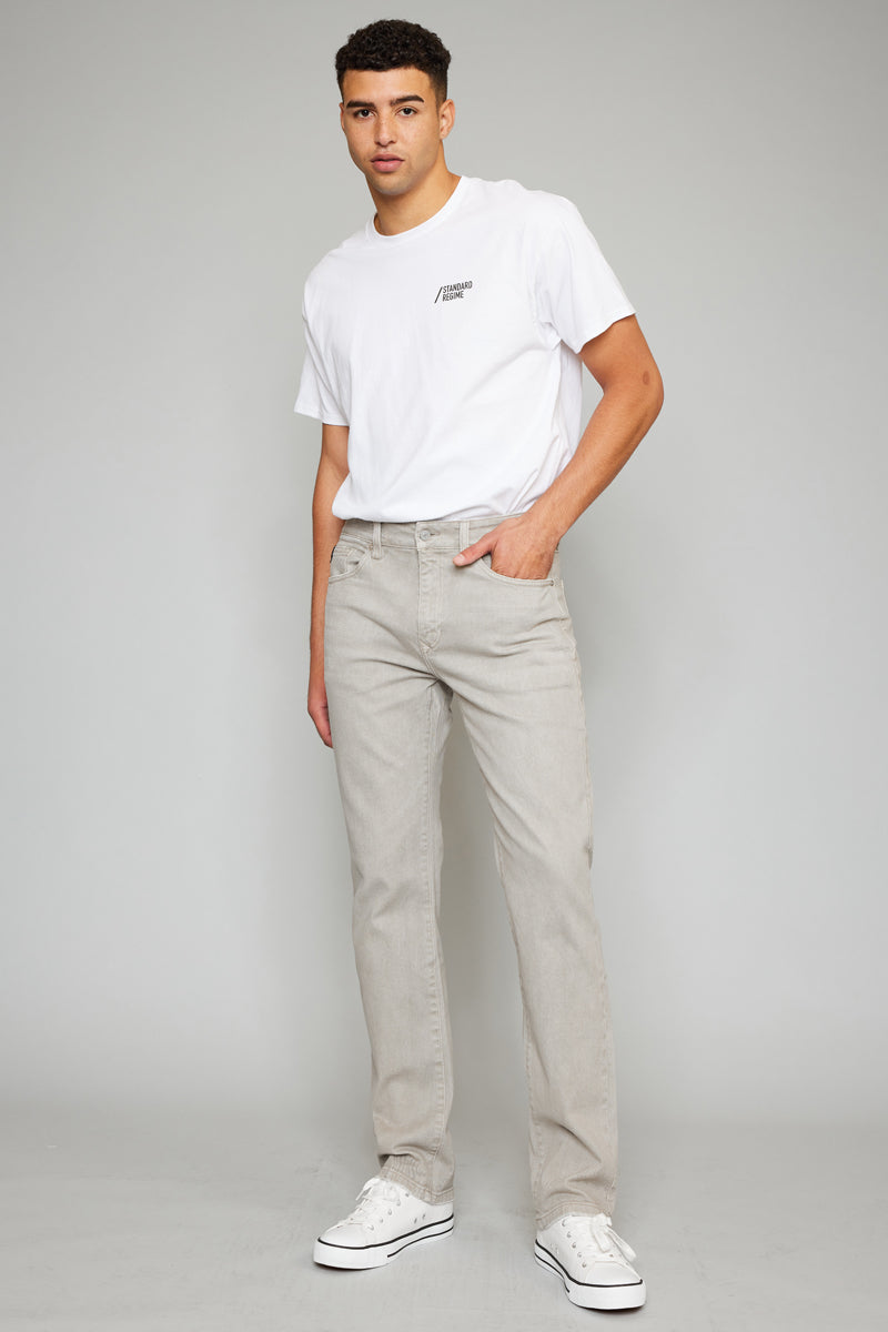 Ethan Light Gray Slim Straight Fit Men's Jeans - Comfortable & Stylish for Casual Wear, Work & Everyday Outfits