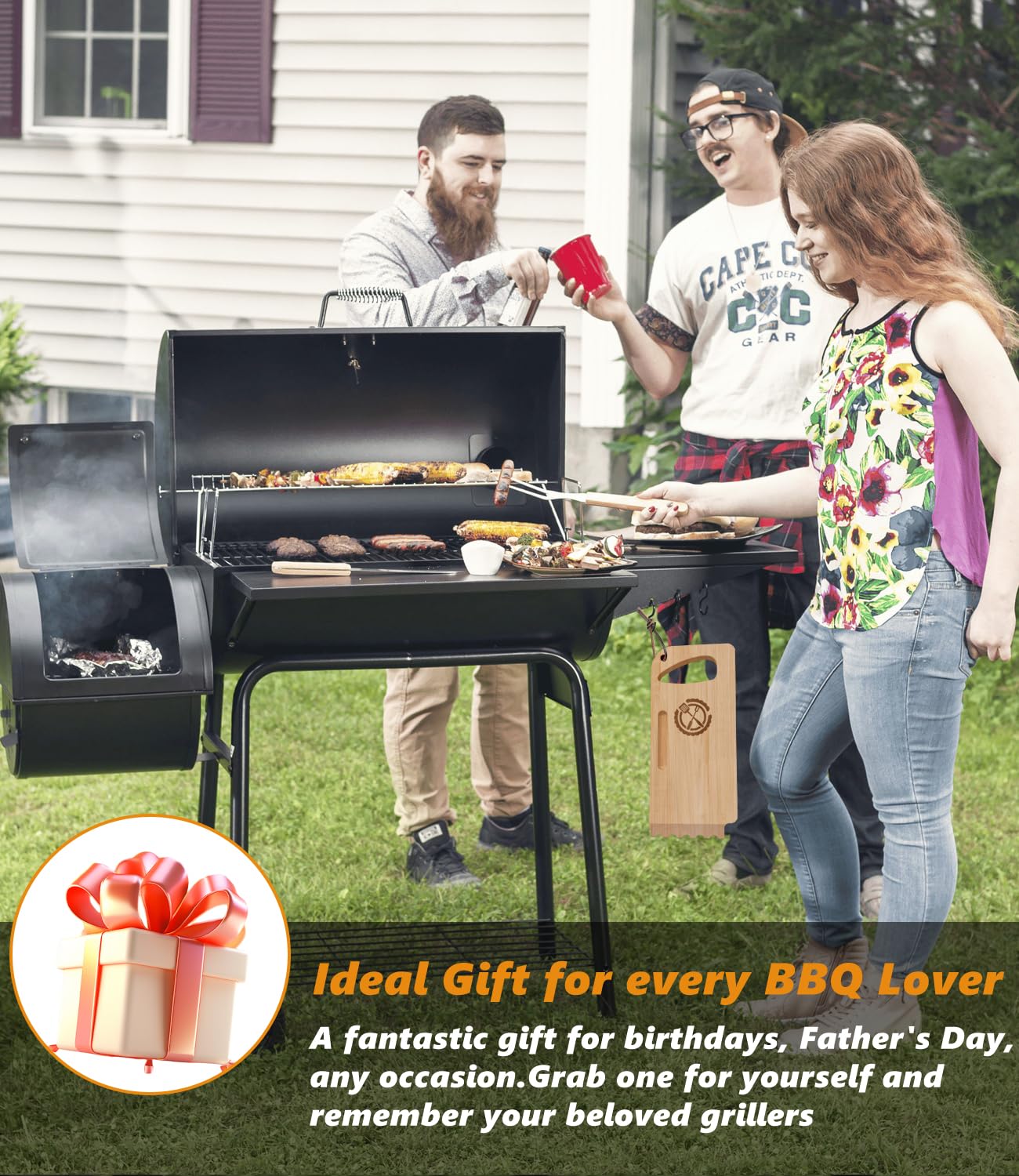 Premium Oak Wooden Grill Scraper - Natural Solid Wood BBQ Cleaning Tool for Griddles & Grates | Safe & Eco-Friendly Grill Brush | Perfect Outdoor Cooking Accessory & Gift for BBQ Enthusiasts | Ideal for Backyard BBQs, Camping & Tailgating