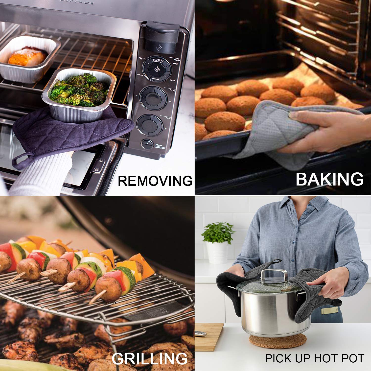 Funny Heat Resistant Oven Mitt with Pocket - 'I'm Baked Too' Novelty Baking Gift for Mom, Sister & Friends - Perfect for Kitchen, Baking & BBQ Parties
