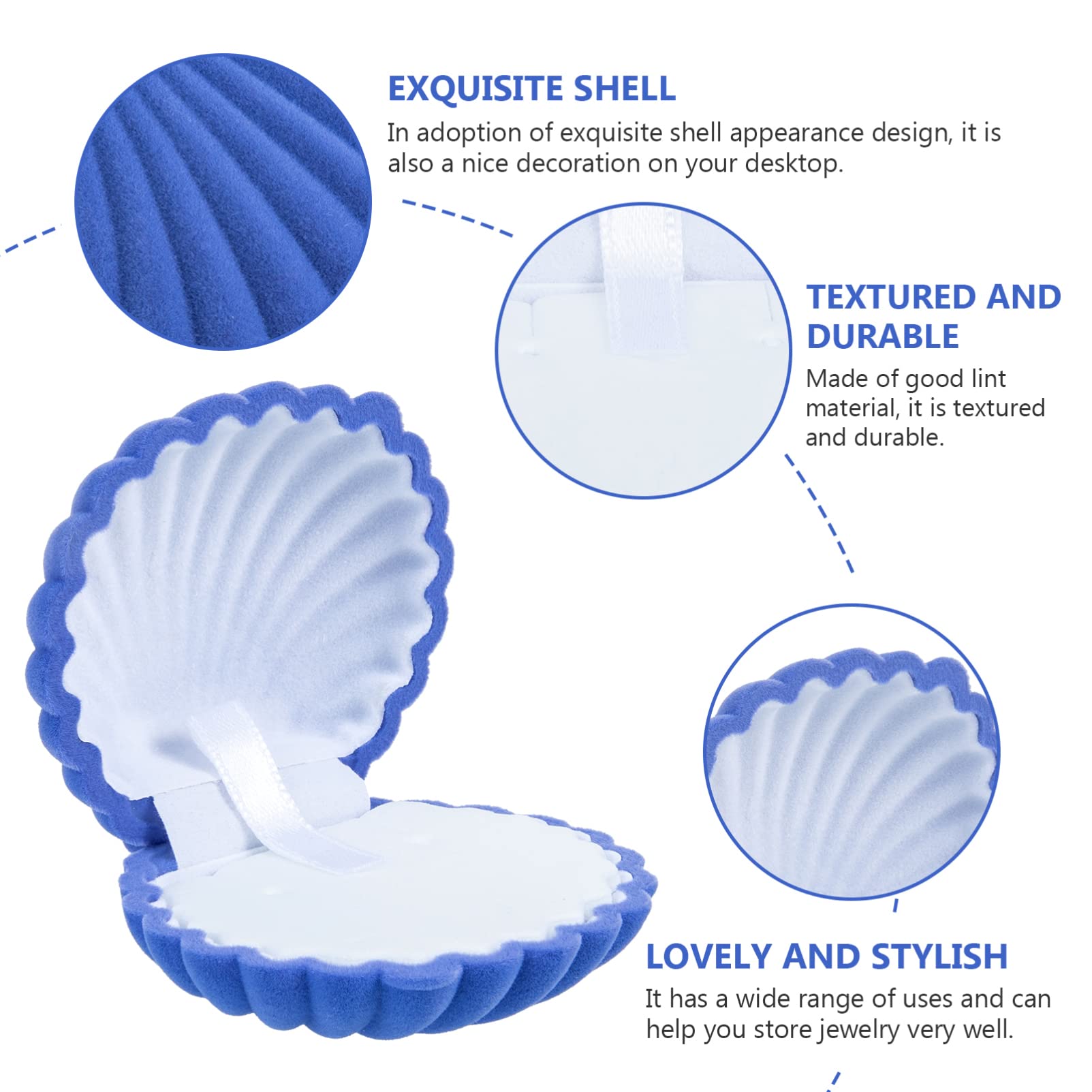 TOPBATHY 2-Piece Shell Jewelry Box Set - Elegant Ring Holder & Trinket Organizer for Earrings, Necklaces & Accessories | Perfect for Bedroom Vanity, Travel & Gift Giving