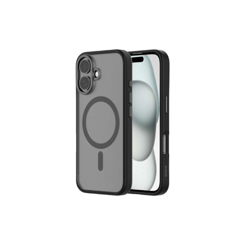 QDOS Hybrid Soft Case for iPhone 16 - Shockproof & Scratch-Resistant Black Phone Cover - Perfect for Everyday Protection, Outdoor Activities & Travel