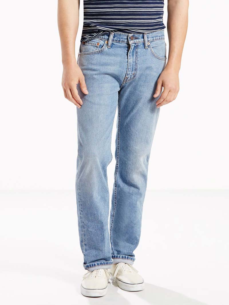 Levi's Men's 505 Regular Fit Straight Leg Stretch Jeans - Dark Wash for Casual Wear & Everyday Comfort | Durable Denim Pants for Work, Weekend & Outdoor Activities