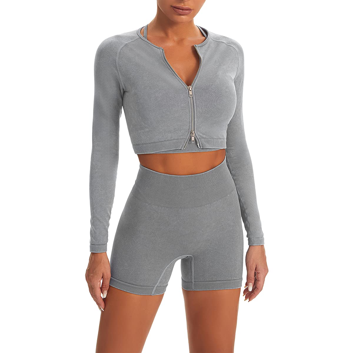 Women's 2-Piece Workout Set - High Waisted Yoga Leggings & Sports Bra Crop Top - Gym Clothes for Yoga, Running & Fitness Training - Breathable Activewear for Women