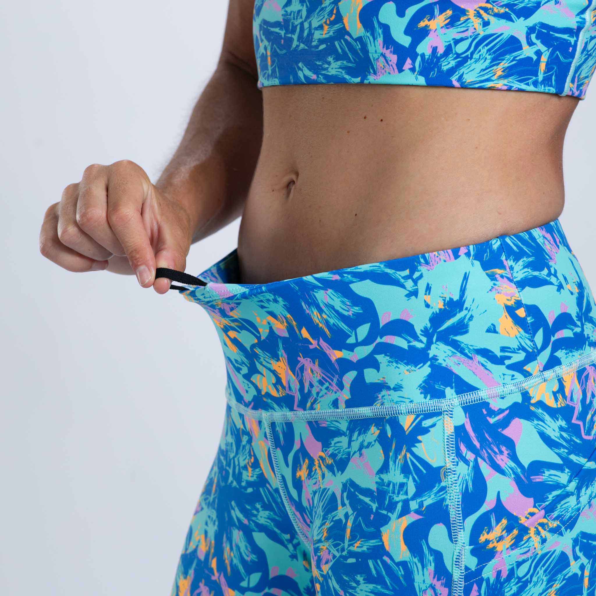 Women's Running Tights - High Waist Yoga Pants for Workout & Training, Breathable & Moisture Wicking, Koa Blue - Perfect for Gym, Jogging, and Daily Wear