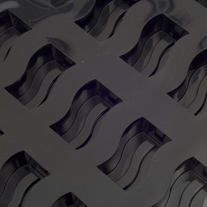 Pavoflex Silicone Wave Mold - 25 Cavity Flexible Baking Mold for Chocolate, Candy, Ice Cubes & Soap Making - Perfect for DIY Desserts, Party Treats & Craft Projects